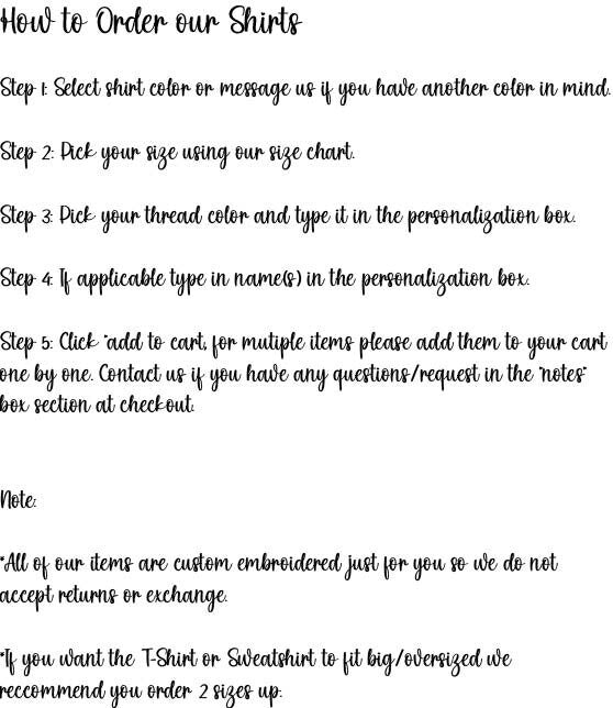 Name Script Embroidered Sweatshirt | Custom Crewneck Sweatshirt | Script Name by Lina Loves Two, handmade in Los Angeles CA