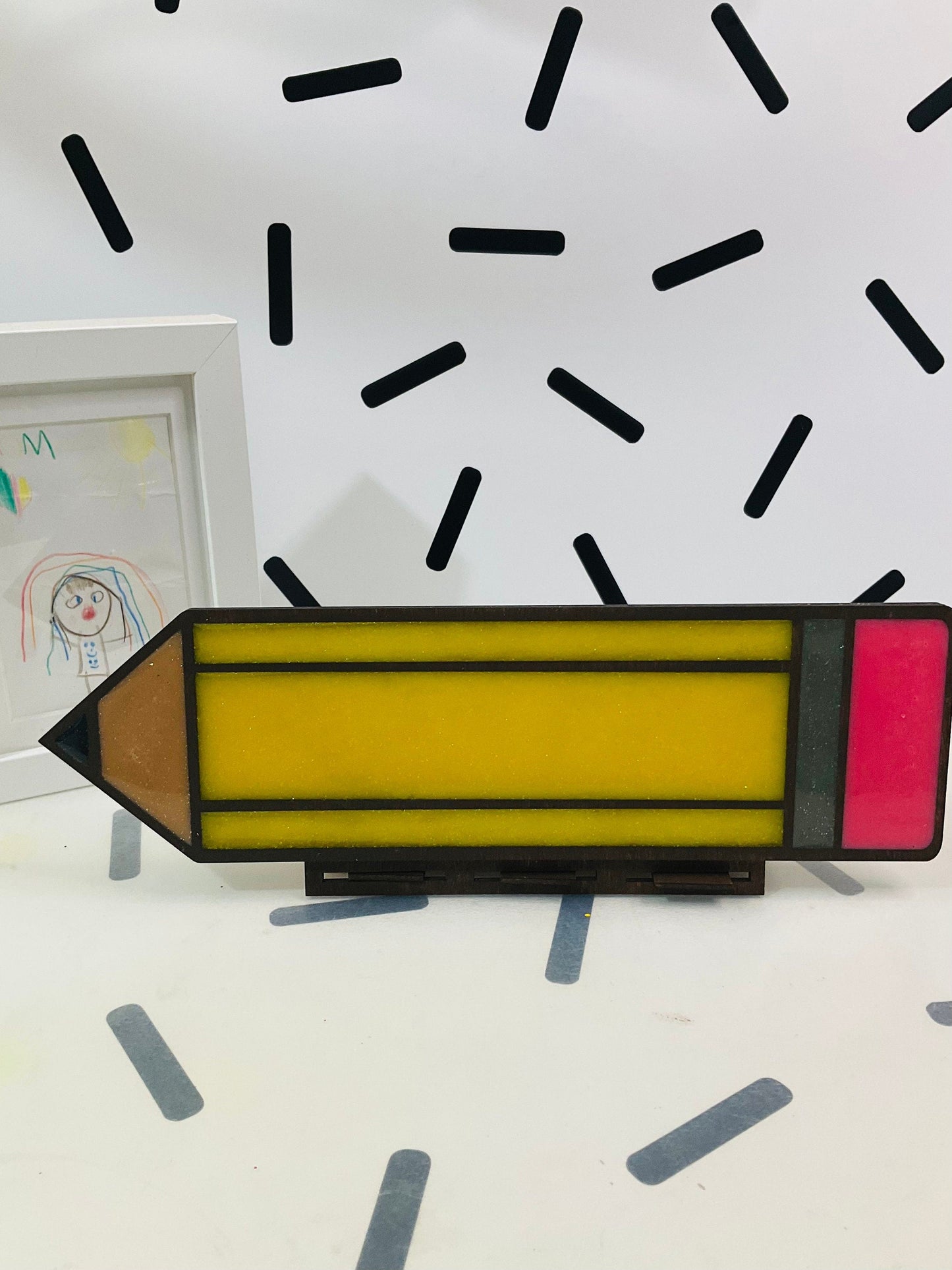 Teacher Pencil Name Plate | Personalized Gifts | Classroom Decor | Name Plate for Teachers | Unique Teacher Appreciation Gift by Lina Loves Two, handmade in Los Angeles CA