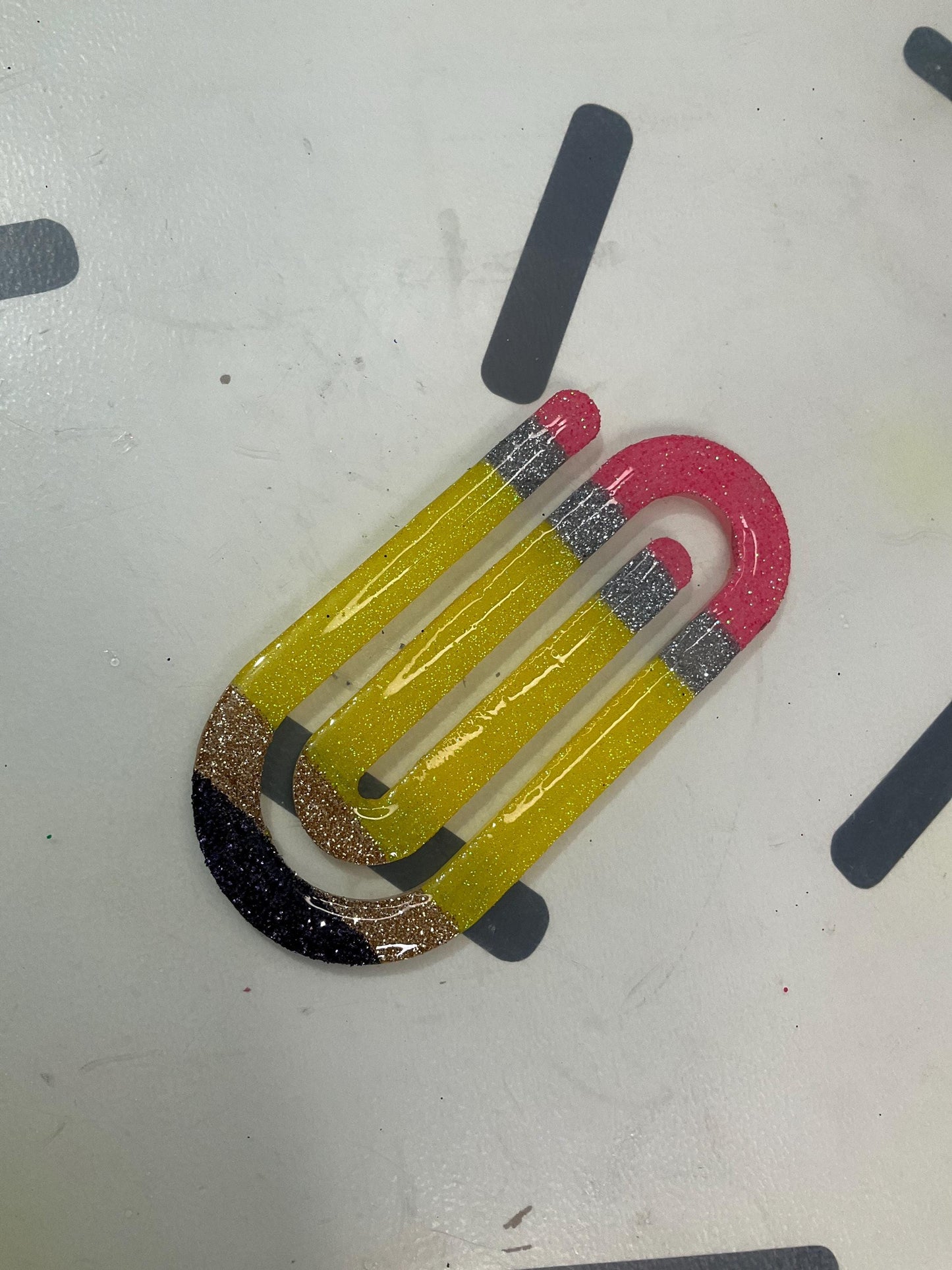 Pencil Jumbo Paperclip Bookmark | Pencil Bookmark | Jumbo Paper Clip for Back to School | Great Teacher Gift | Teacher Appreciation by Lina Loves Two, handmade in Los Angeles CA