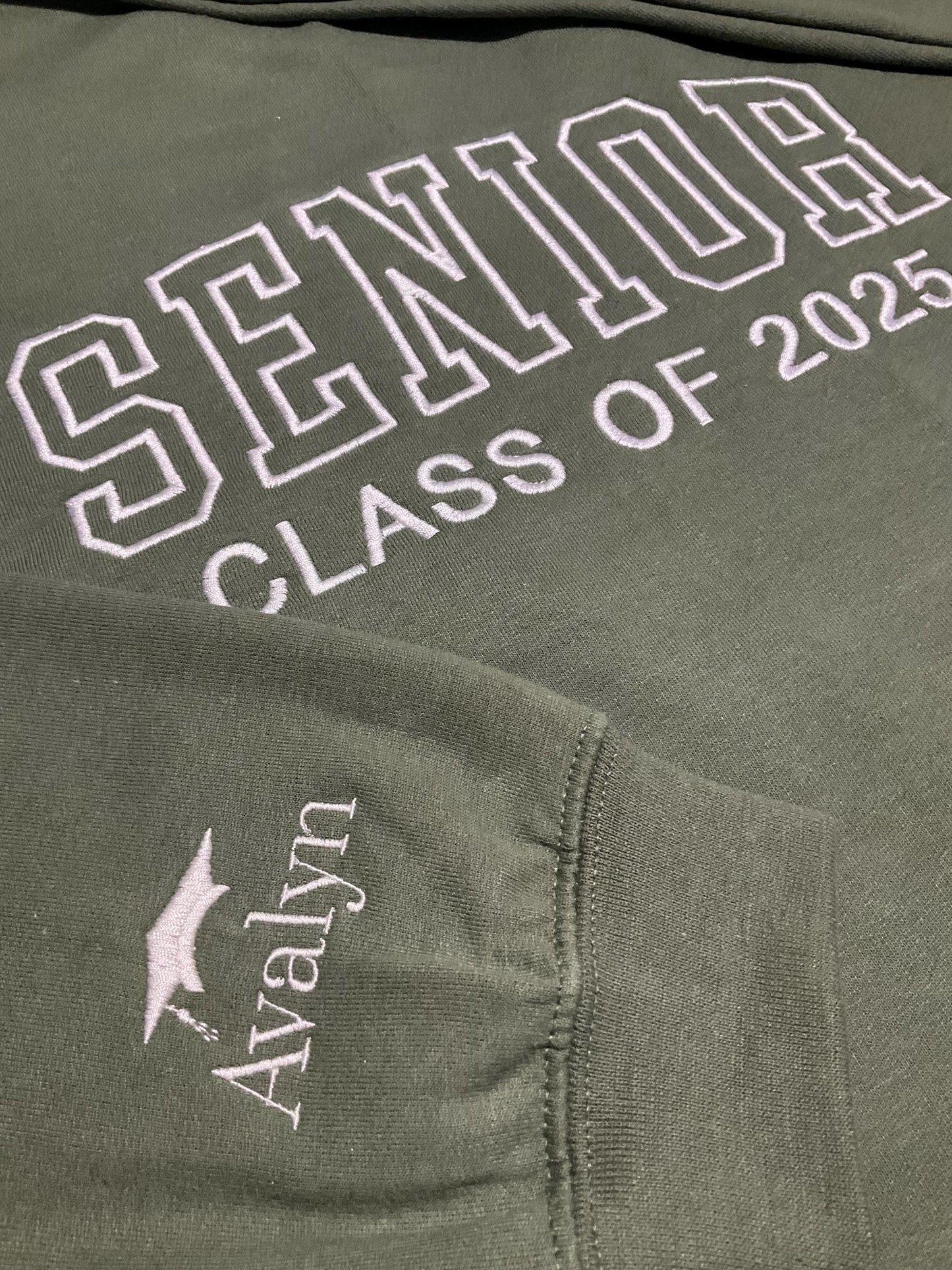 Custom Embroidered Senior Sweatshirt | Senior 2025 Sweatshirt | Graduation Hoodie | Class of 2025 | Senior Shirt | Graduation Gift