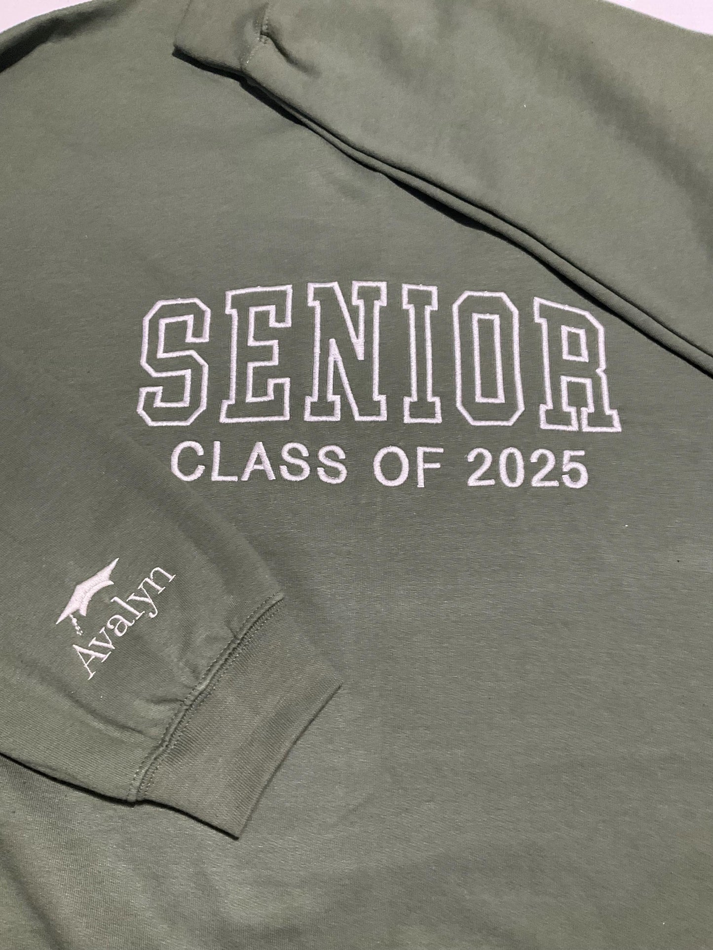 Custom Embroidered Senior Sweatshirt | Senior 2025 Sweatshirt | Graduation Hoodie | Class of 2025 | Senior Shirt | Graduation Gift