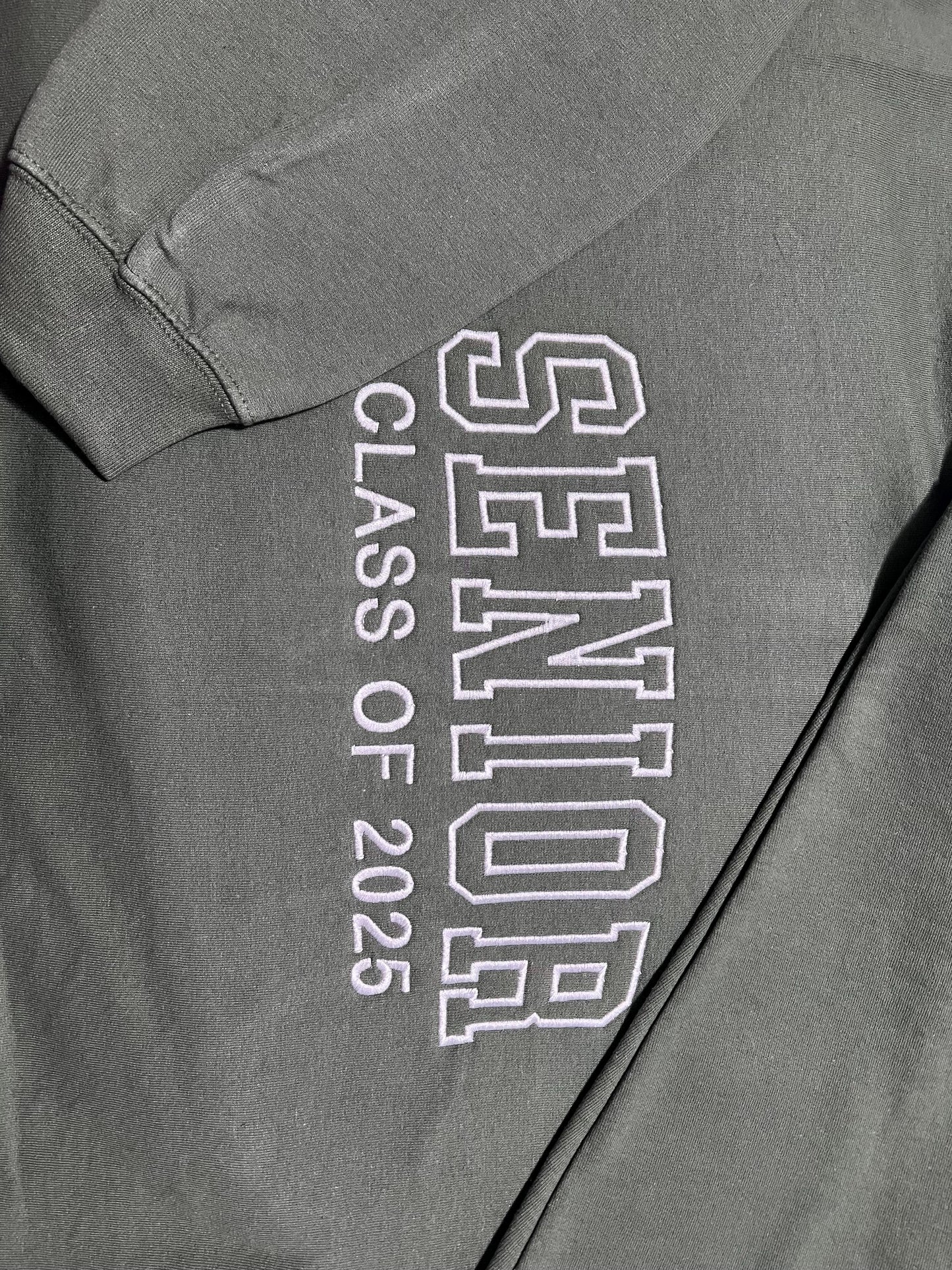 Custom Embroidered Senior Sweatshirt | Senior 2025 Sweatshirt | Graduation Hoodie | Class of 2025 | Senior Shirt | Graduation Gift by Lina Loves Two, handmade in Los Angeles CA