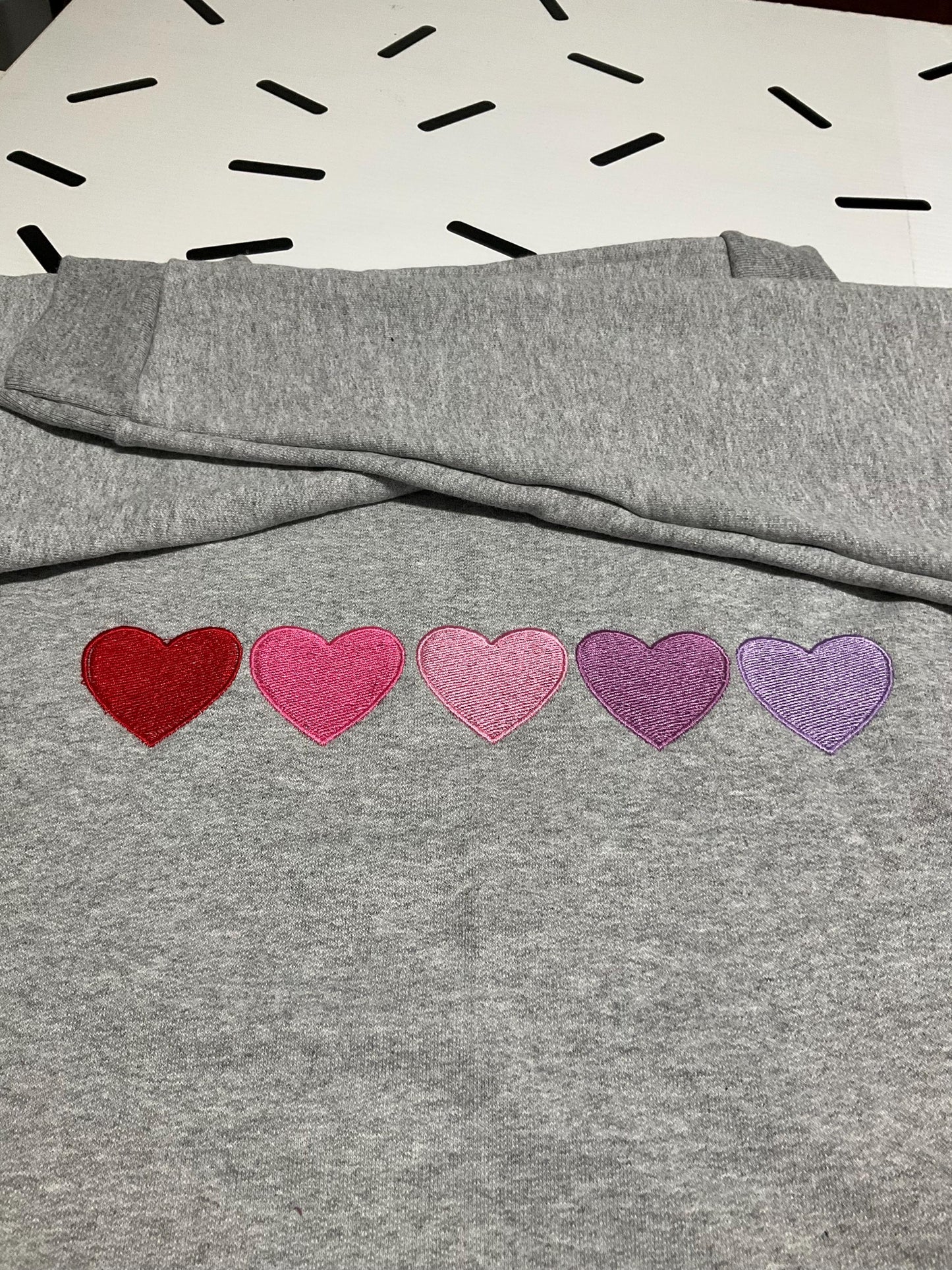 Embroidered Valentine Heart Sweatshirt | Hearts Sweatshirt | Cute Valentine Sweatshirts | Valentine Sweatshirts | Valentine Gift for Her by Lina Loves Two, handmade in Los Angeles CA
