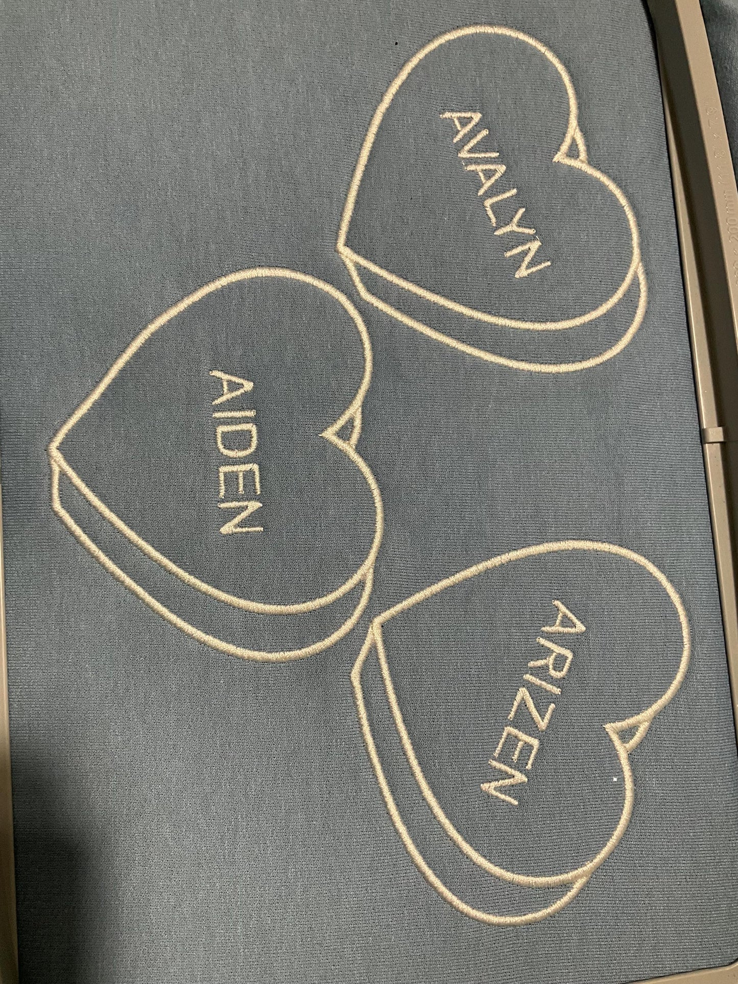 Custom Embroidered Valentine Sweatshirt | Personalized Candy Hearts | Valentine Gift | Boyfriend Gift | Couples Gift | Personalized Gift