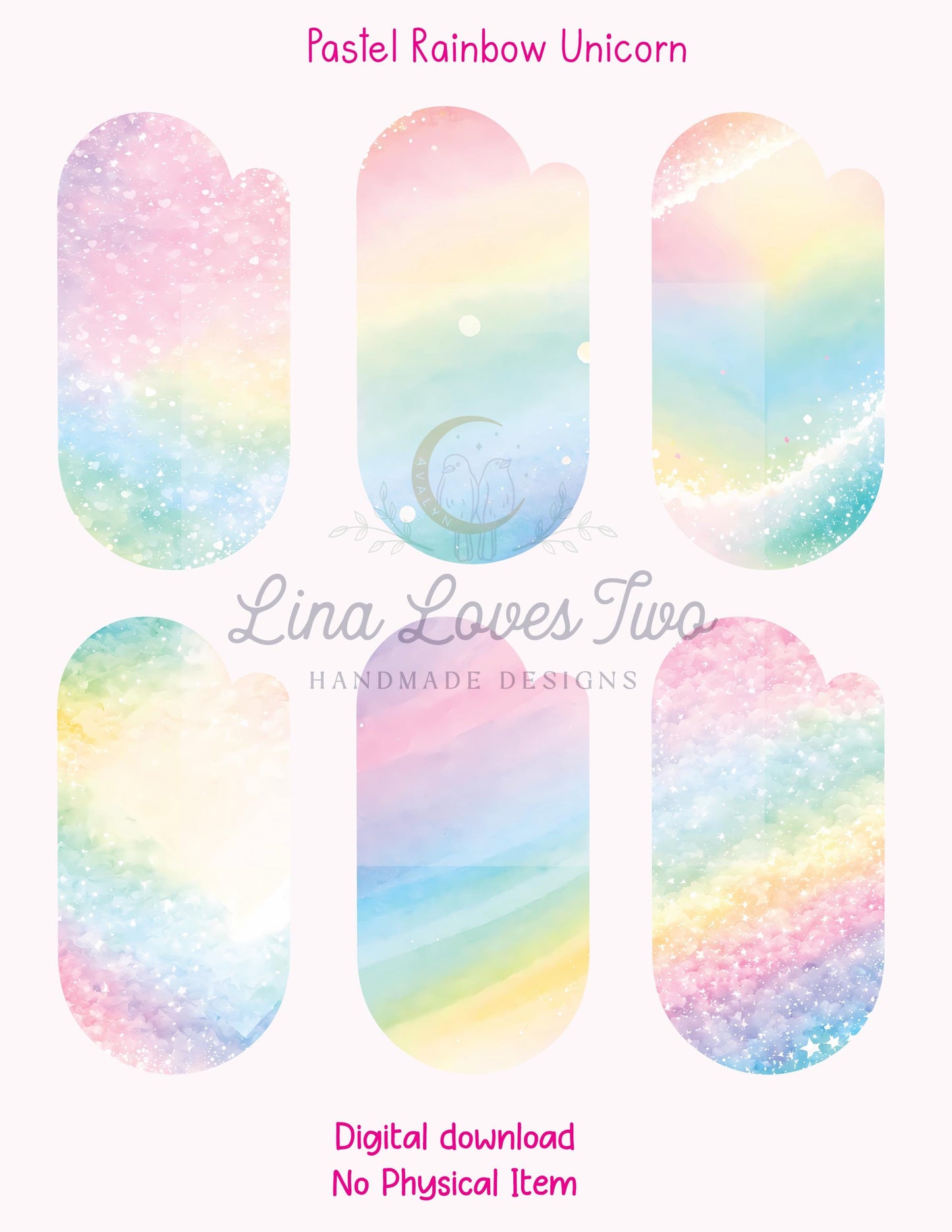 Pastel Rainbow Unicorn Jumbo Paperclip : ( ) by Lina Loves Two, handmade in Los Angeles CA