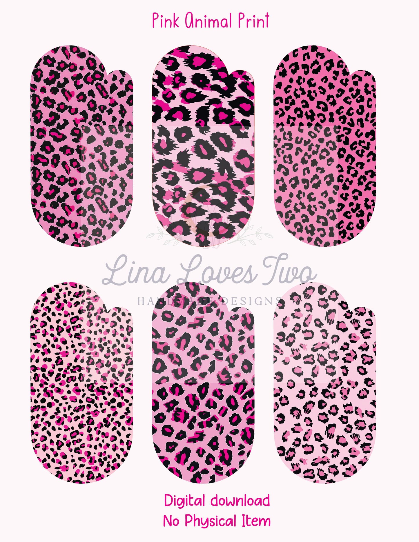 Pink Animal Print Jumbo Paperclip : ( ) by Lina Loves Two, handmade in Los Angeles CA