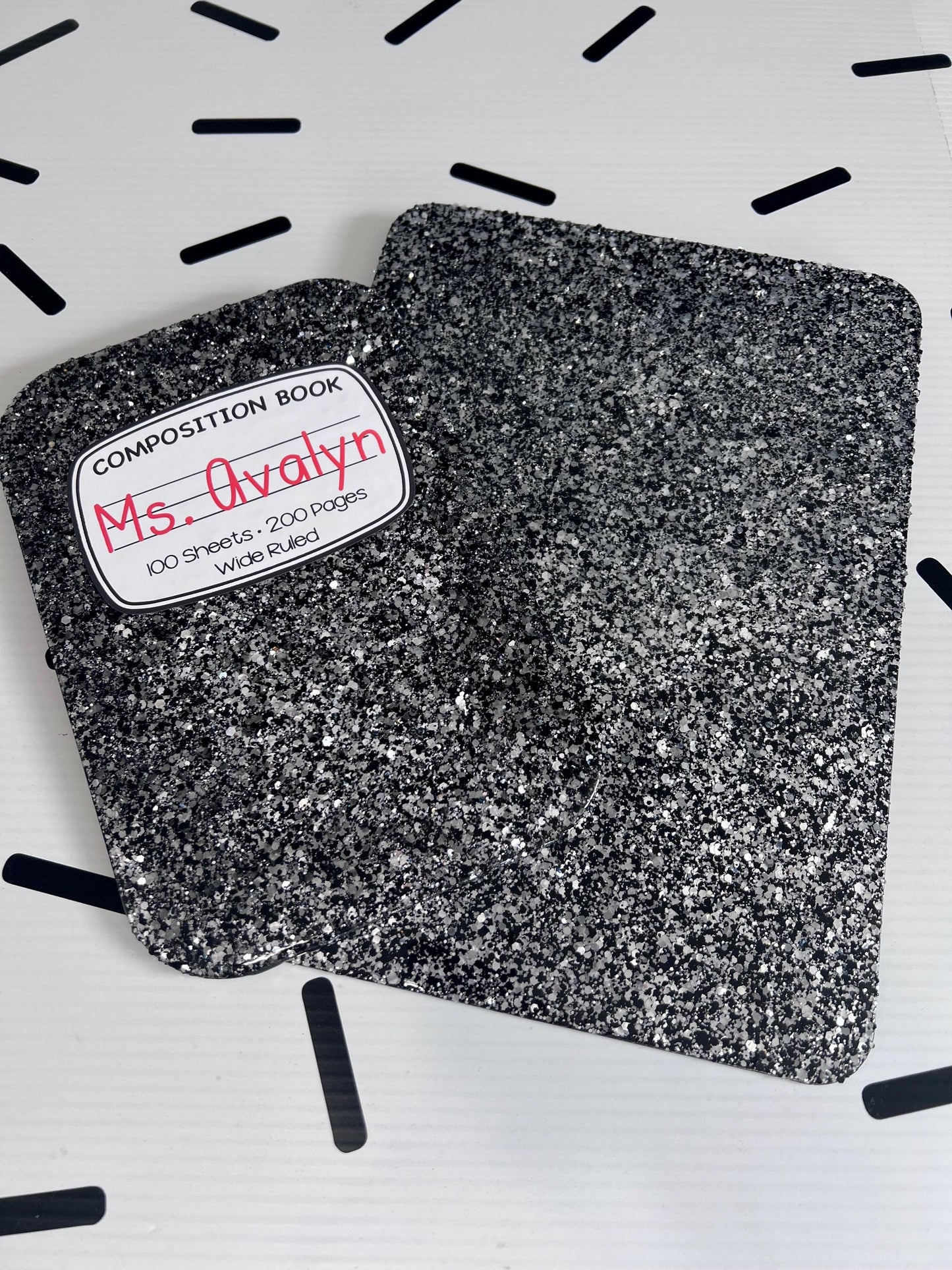 Personalized Glitter Memo Clipboard: Teacher Appreciation Gift (6x10")