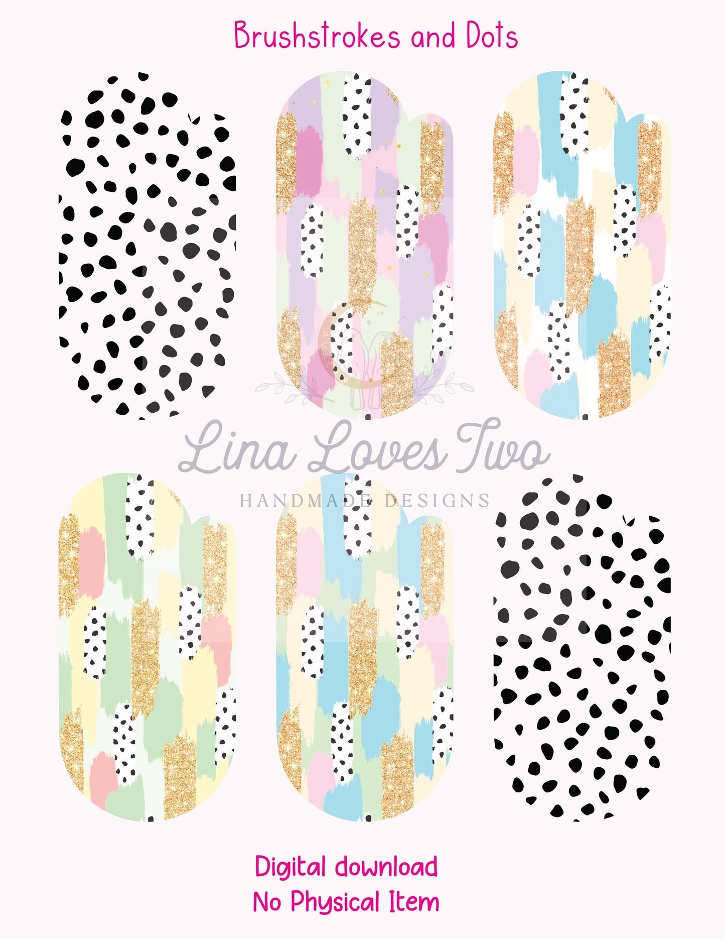 Brushstrokes and Dots Jumbo Paperclip PNG – Sublimation Clipart | Jumbo Paperclip Sublimation | Brushstrokes and Dots Sublimation Paperclip