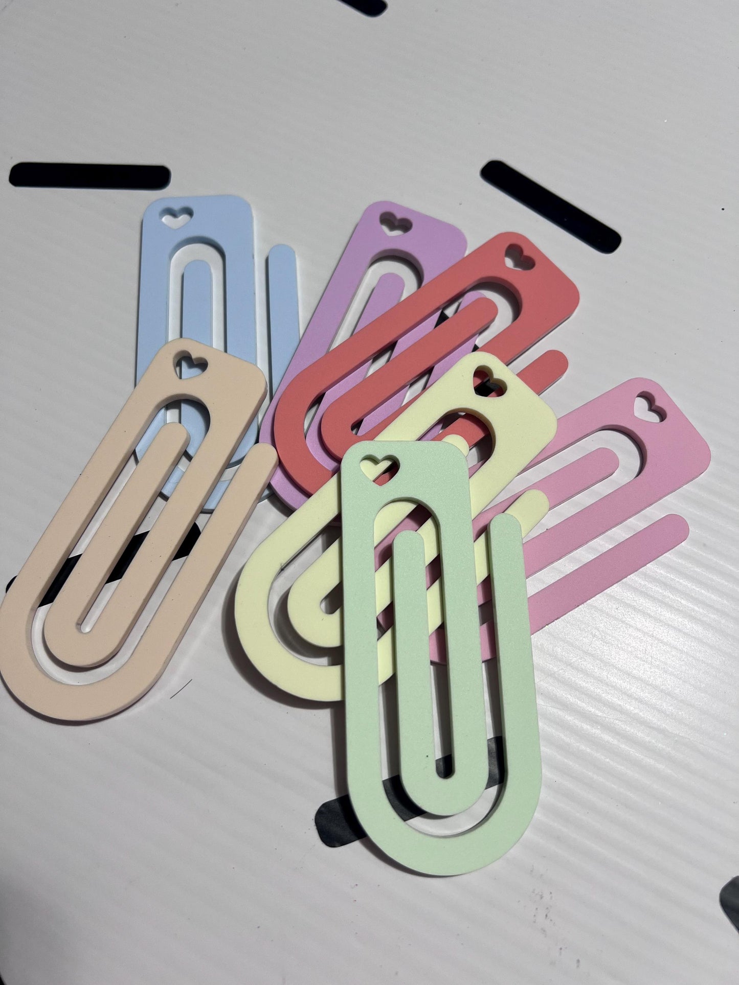 Jumbo Heart Paperclip: Pastel Planner Clip, Journal Bookmark by Lina Loves Two, handmade in Los Angeles CA