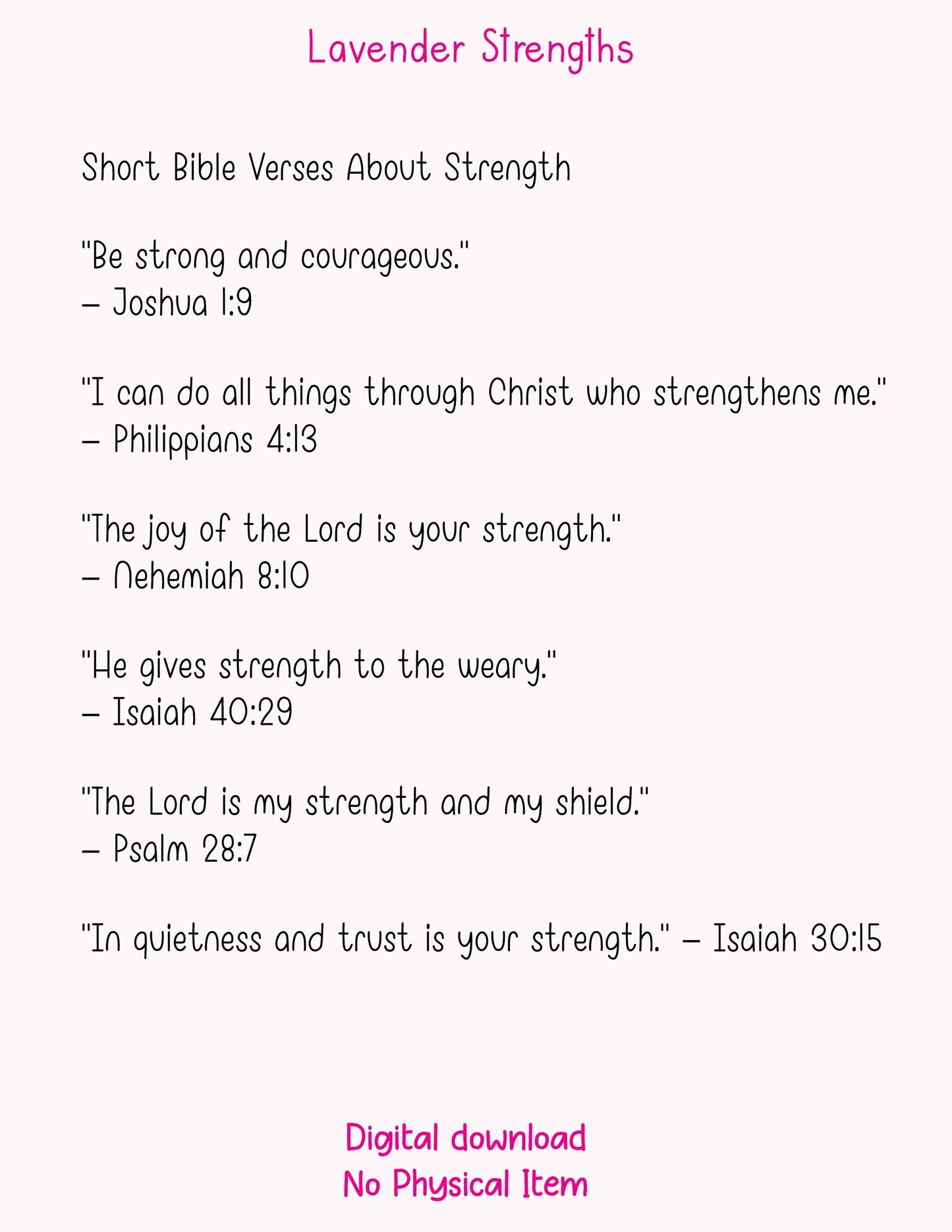 Lavender Scripture About Strengths Jumbo Paperclip PNG | Christian Sublimation Clipart for Jumbo Paperclip PNG | Faith PNG | Lavender Theme