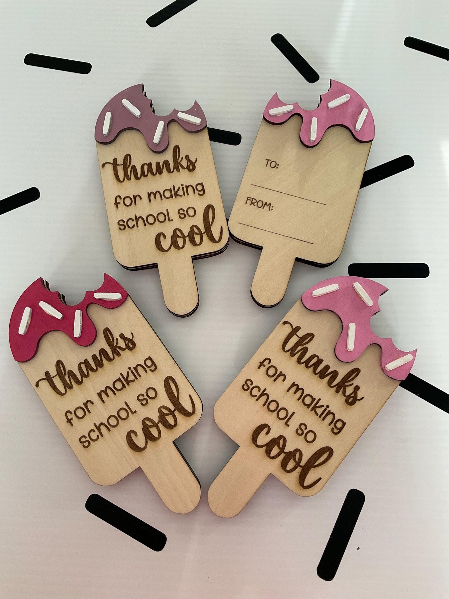 “Popsicle gift card holder for teachers – You’re one cool teacher”
“End-of-year teacher appreciation gift – custom popsicle card holder”
“Handmade popsicle-shaped gift card holder teacher thank you”