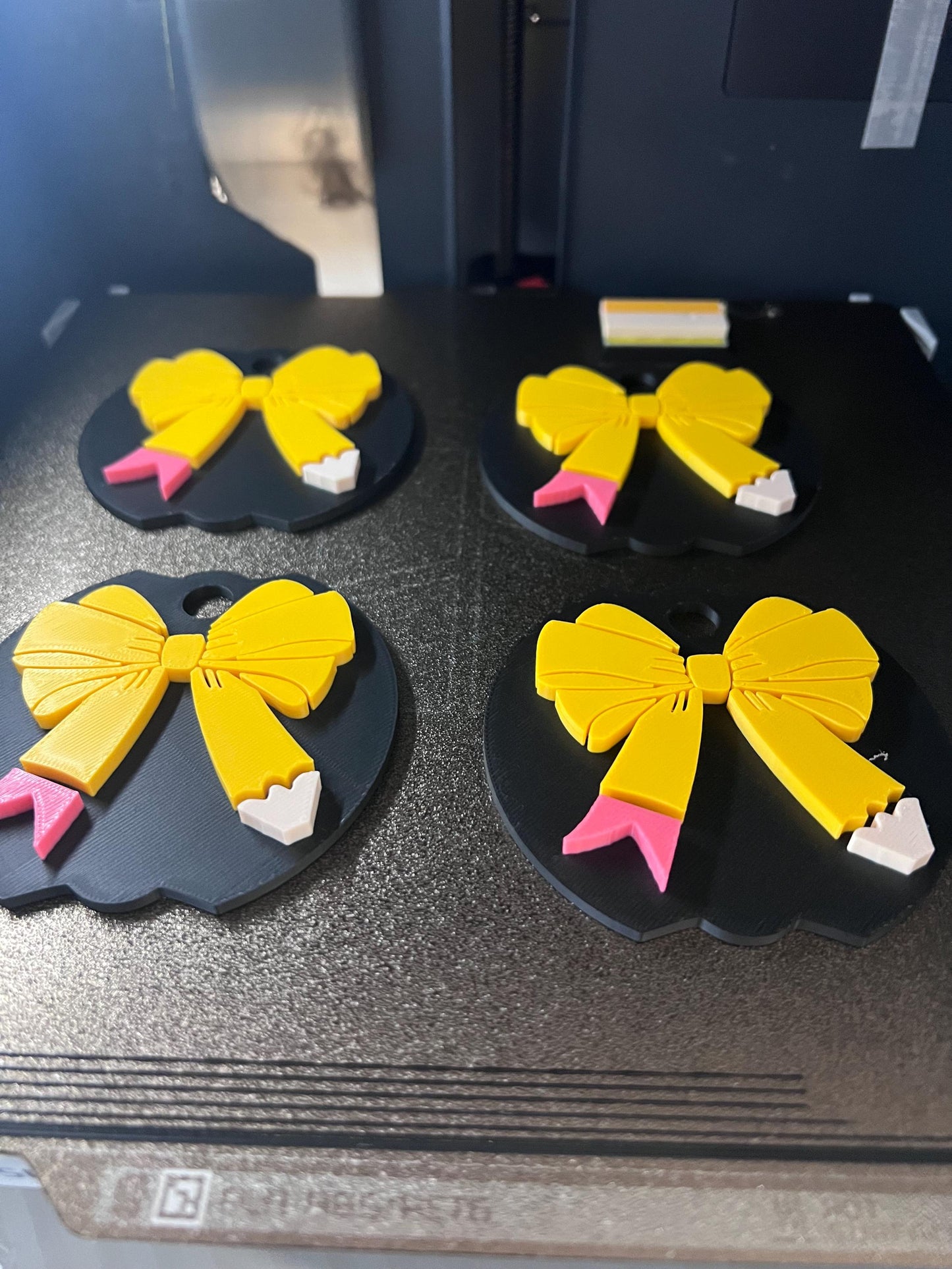 3D Printed Coquette Pencil Bow Straw Topper | Fits 40 oz or 30 oz Stanley Style Tumblers | Back to School Cup | Girly Teacher Aesthetic by Lina Loves Two, handmade in Los Angeles CA