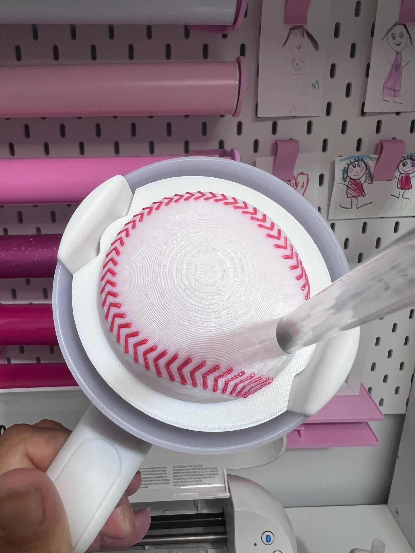 3D Basketball Stanley Cup Topper File: Game Day Tumbler Accessory ( ) by Lina Loves Two, handmade in Los Angeles CA