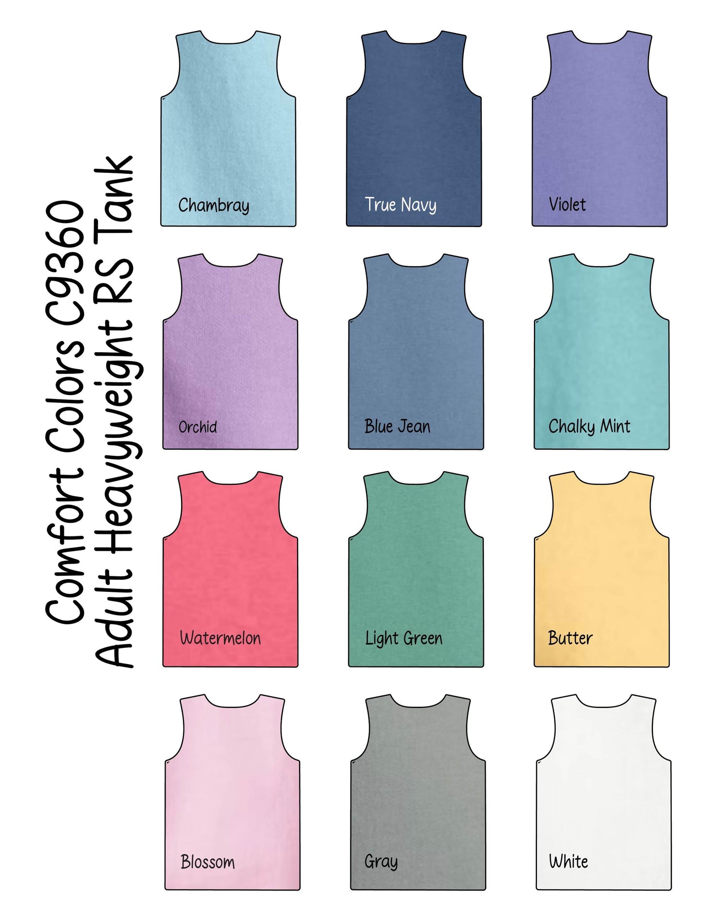 Embroidered Glitter Bow Tank Top: Comfort Colors Loose Fit Shirt by Lina Loves Two, handmade in Los Angeles CA