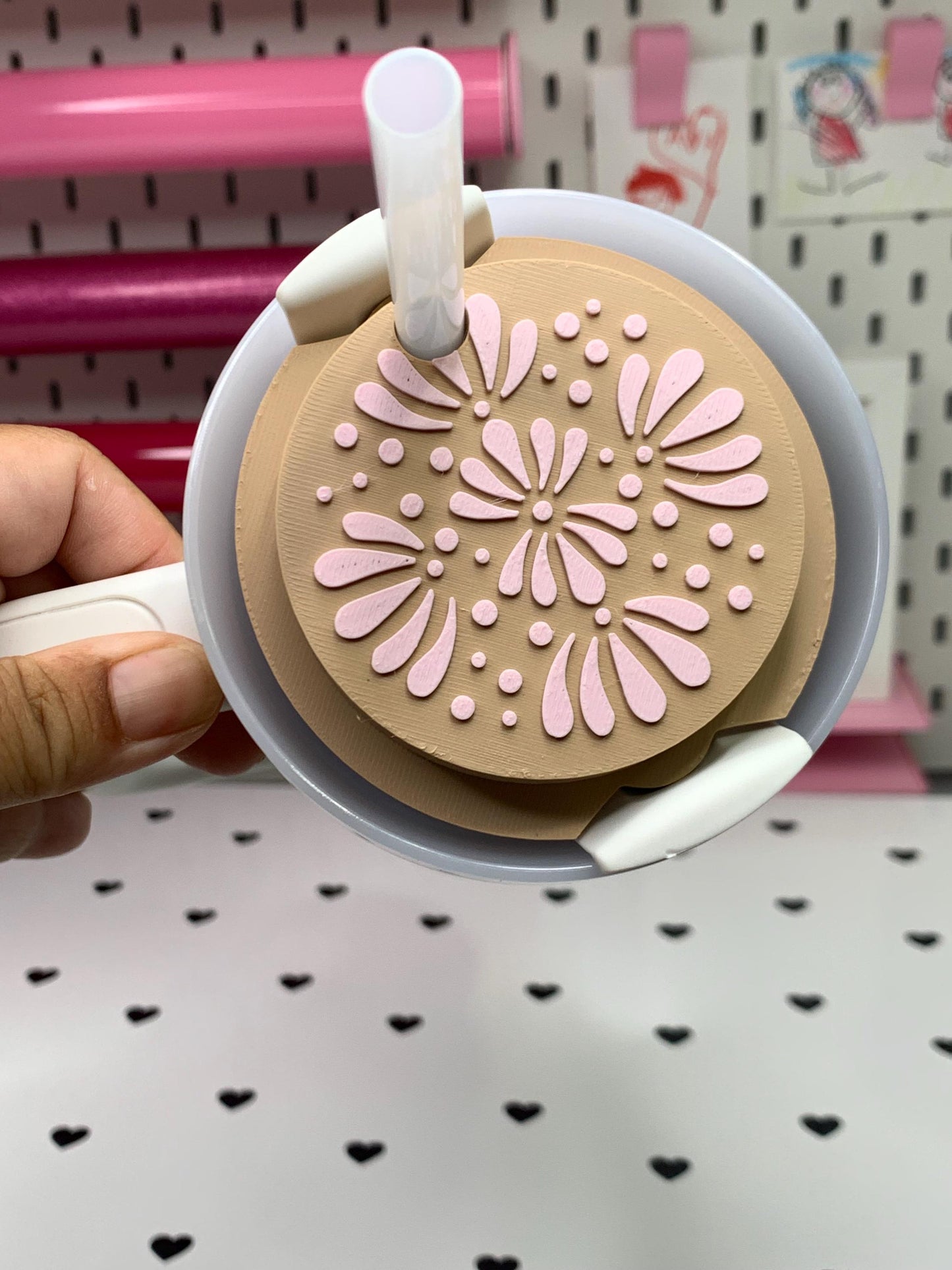 3D Printed Talavera Stanley Topper: Colorful Tumbler Decor