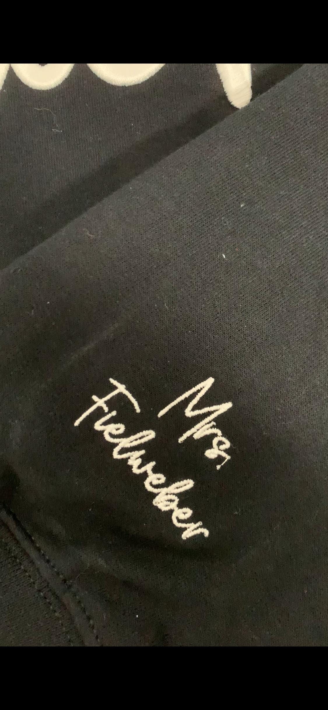 Personalized “Teach’” 3D Puff Embroidered Sweatshirt – Custom Name on Sleeve – Teacher Crewneck Gift