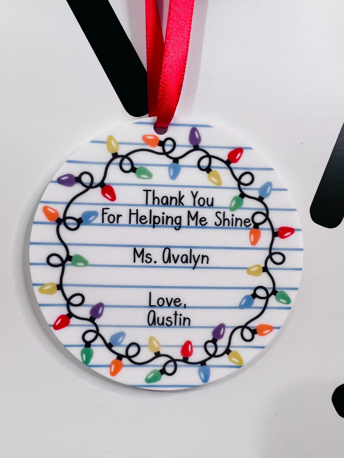Teacher Christmas Ornament | Teacher Ornament 2024 | Christmas Gift Teacher | Teacher Gift | Teacher Keepsake | Personalized Ornament