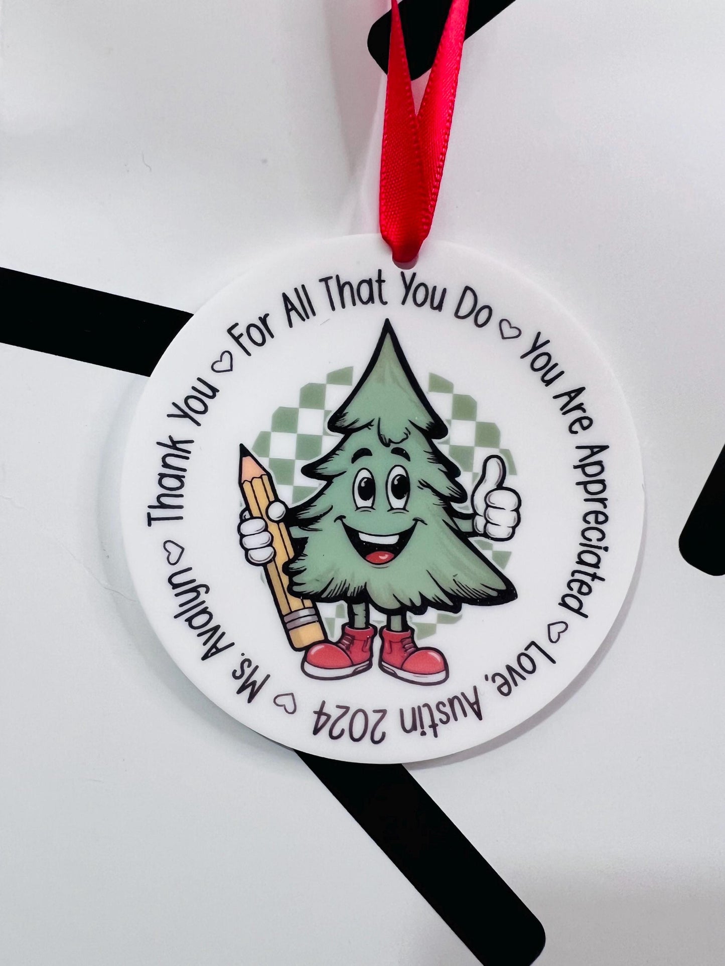 Teacher Christmas Ornament | Teacher Ornament 2024 | Christmas Gift Teacher | Teacher Gift | Teacher Keepsake | Personalized Ornament
