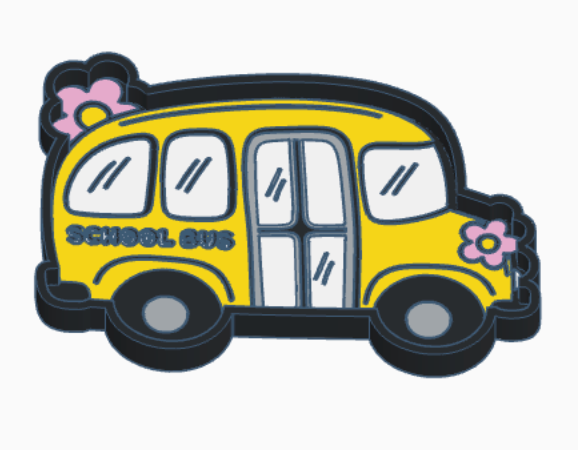 School Bus Desk Accessories Bundle – 3MF Files | 3D Print Desk Decor | Digital Download | Sticky Note Holder, Box, Tray, Pencil Holder &amp; Paperclip.