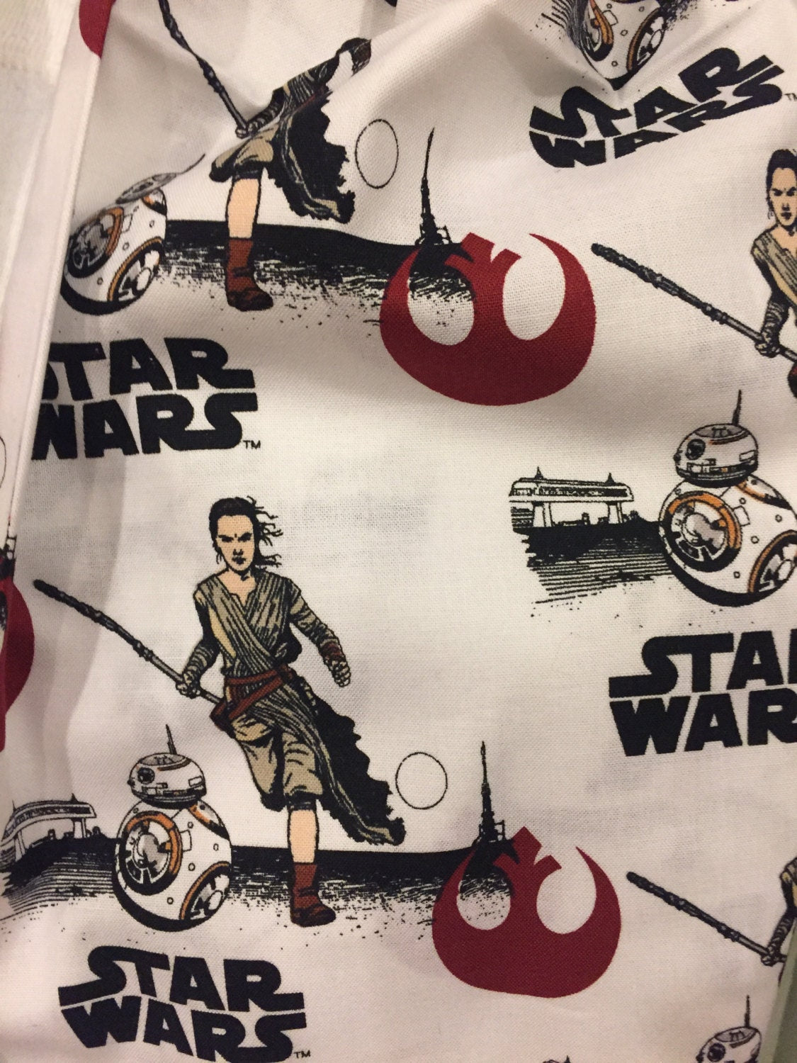 Rey & BB-8 Star Wars Infinity Scarf - Handmade Cotton Accessory by Lina Loves Two, handmade in Los Angeles CA