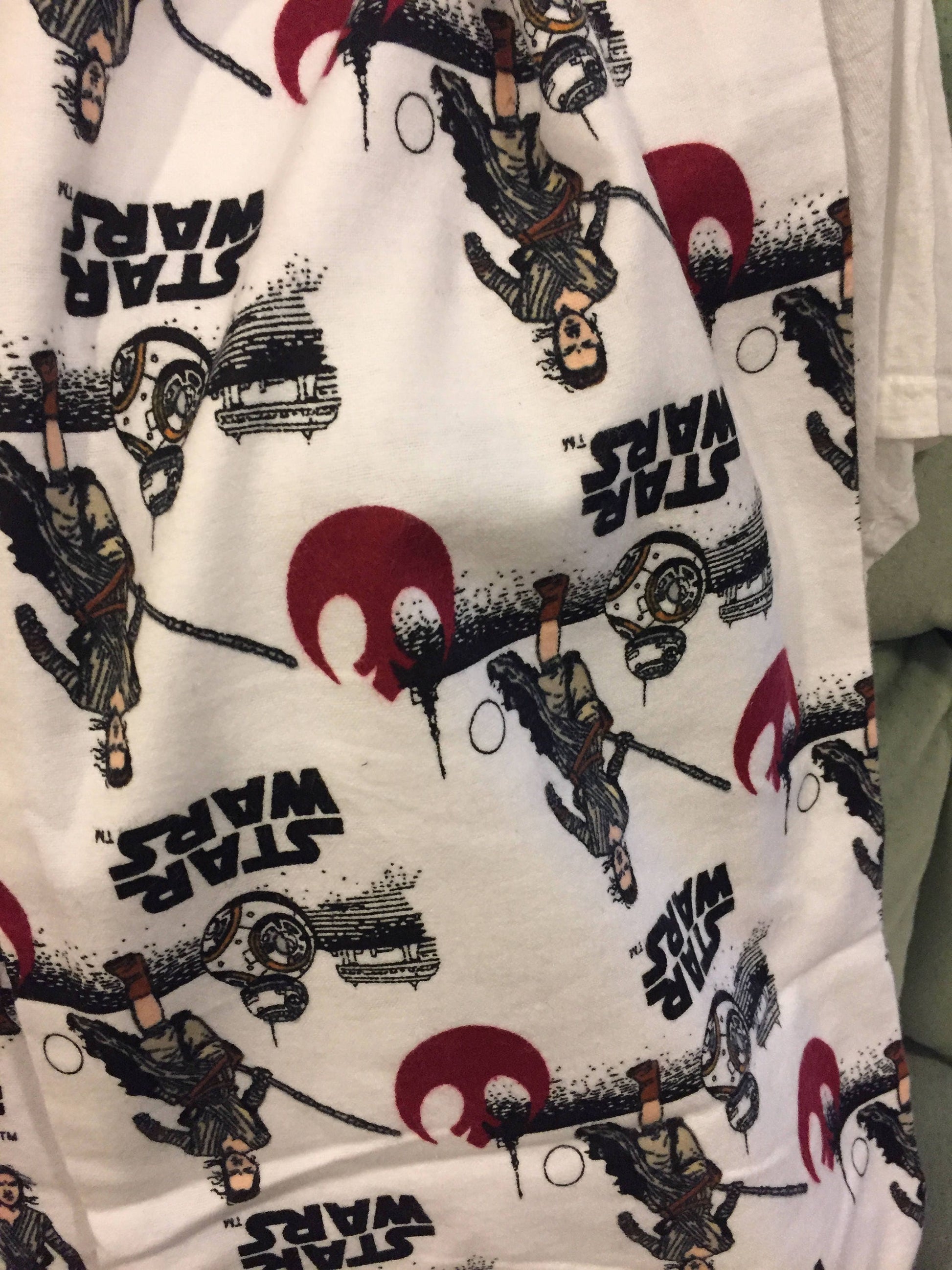 Star Wars VII Rey and BB8 Flannel Fleece Infinity Scarf - Galactic Fashion Accessory by Lina Loves Two, handmade in Los Angeles CA