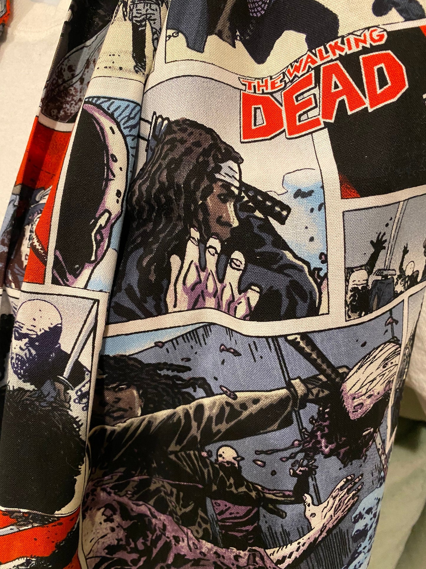 Walking Dead Infinity Scarf - Handmade Print Accessory | Zombie Apocalypse Fashion | Unique Undead Gift by Lina Loves Two, handmade in Los Angeles CA