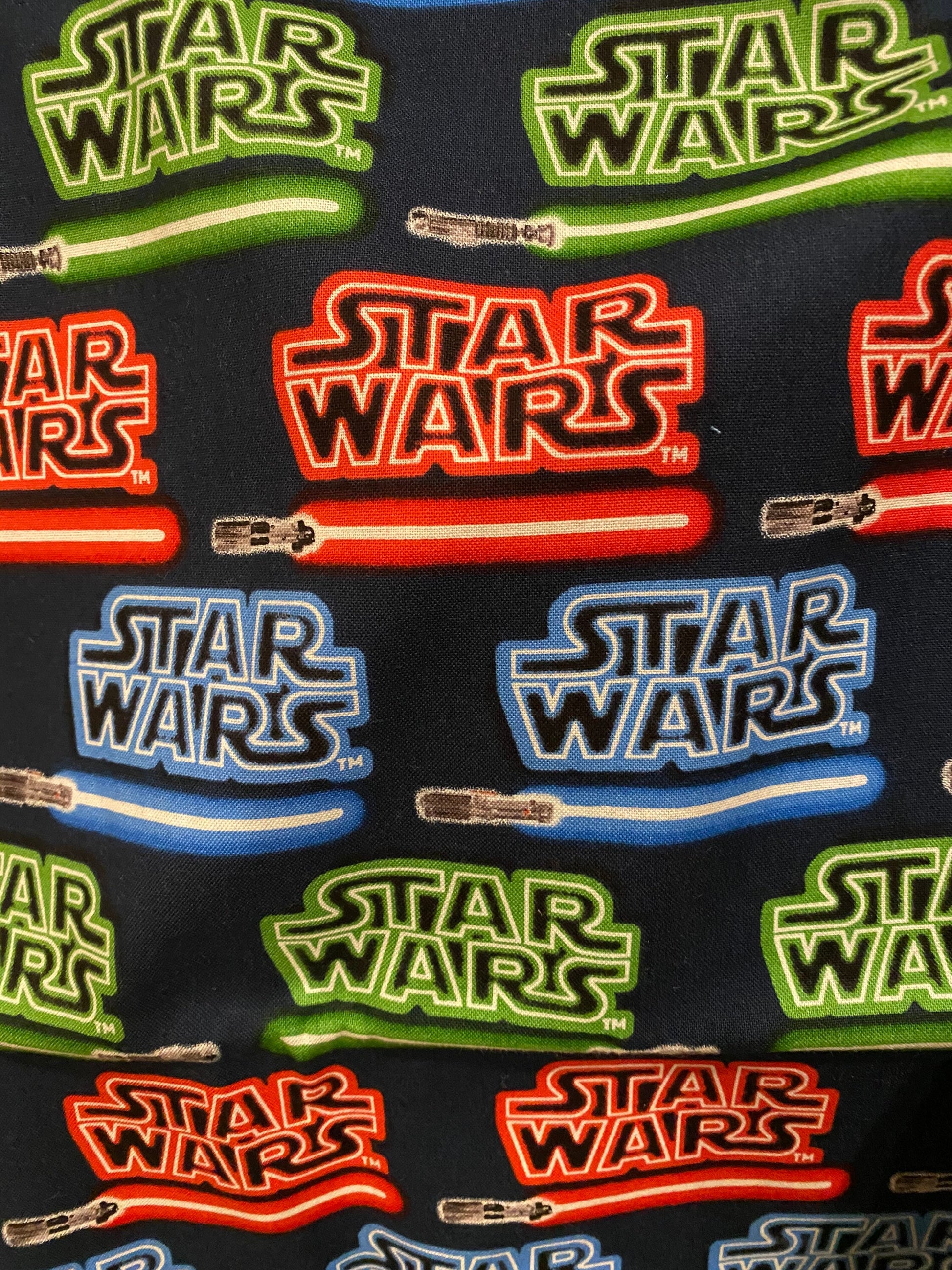 Star Wars Classic Light Sabers Infinity Scarf - Handmade Print Accessory | Sci-Fi Fashion | Galactic Gift