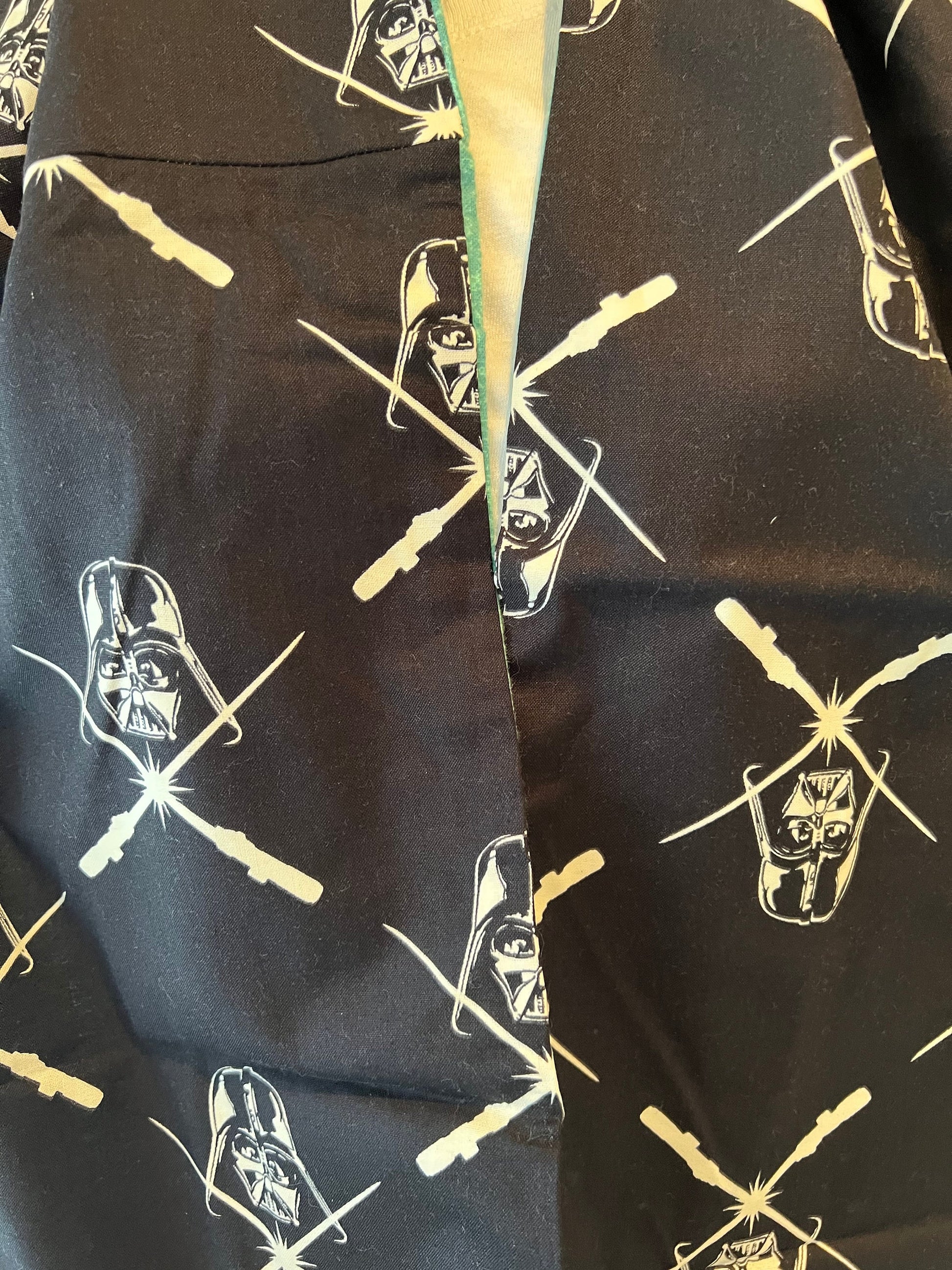 Star Wars Vader Glow In The Dark Infinity Scarf - Teal Flannel Print | Galactic Fashion Accessory