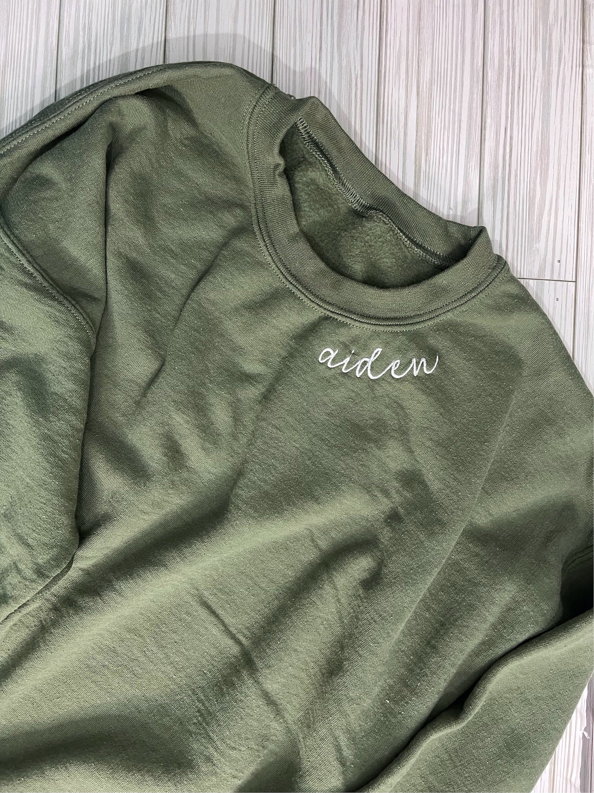 Name Script Embroidered Sweatshirt | Custom Crewneck Sweatshirt | Script Name