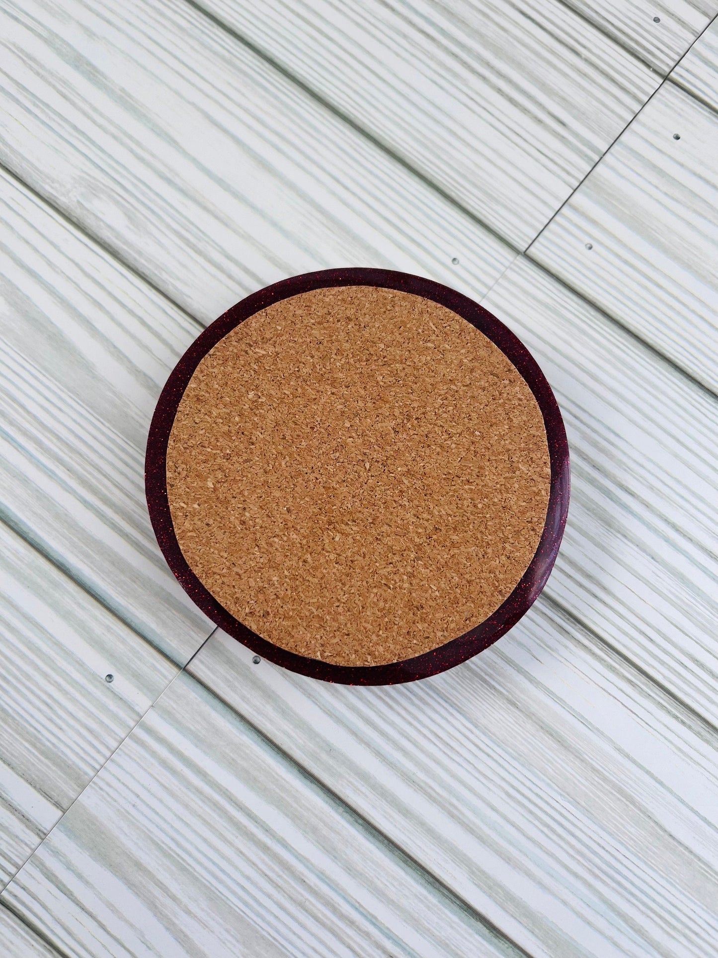 Personalized Teacher Glitter Coaster: Crayon & Pencil Design by Lina Loves Two, handmade in Los Angeles CA