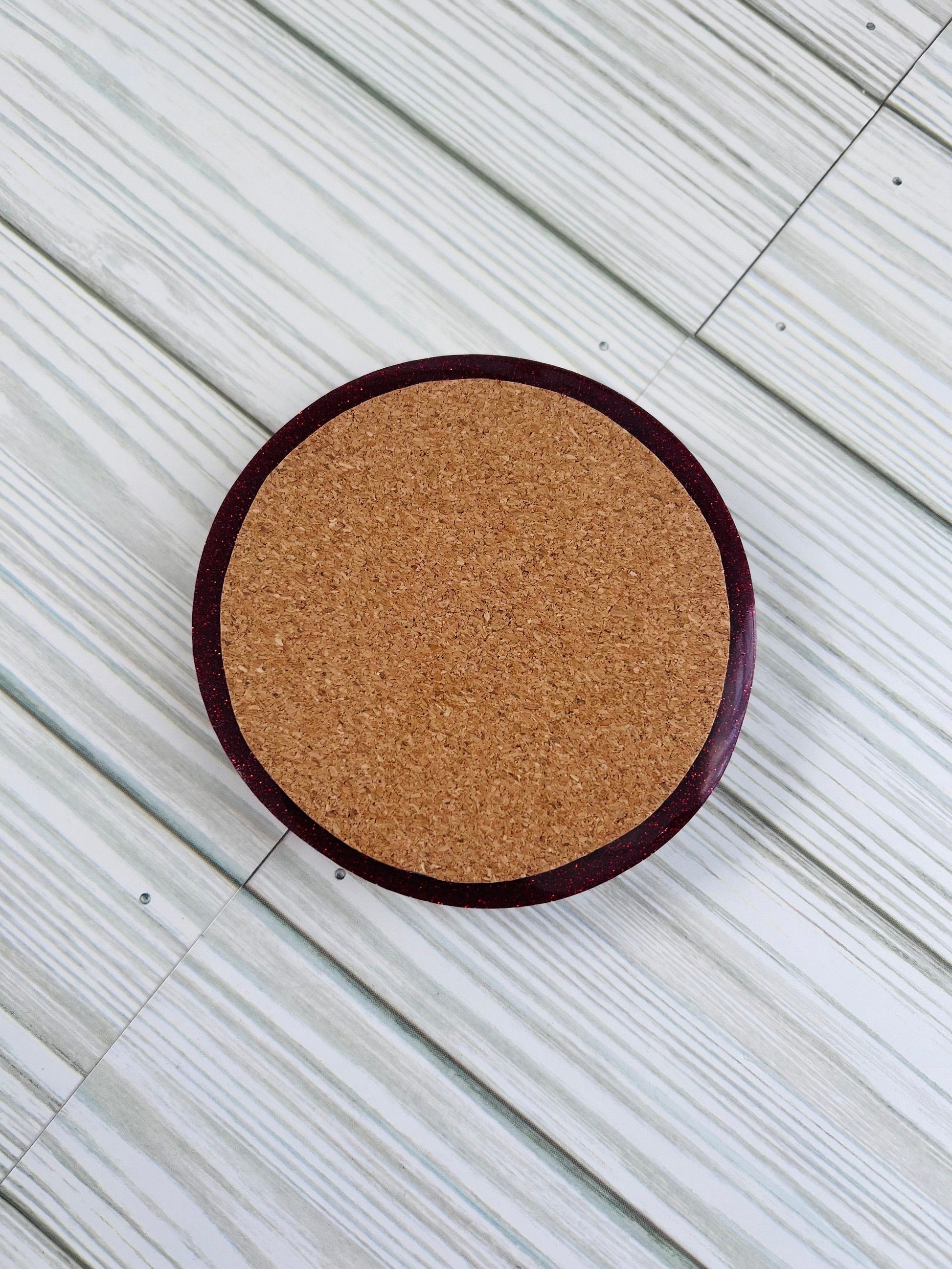 Personalized Teacher Glitter Coaster: Crayon & Pencil Design by Lina Loves Two, handmade in Los Angeles CA