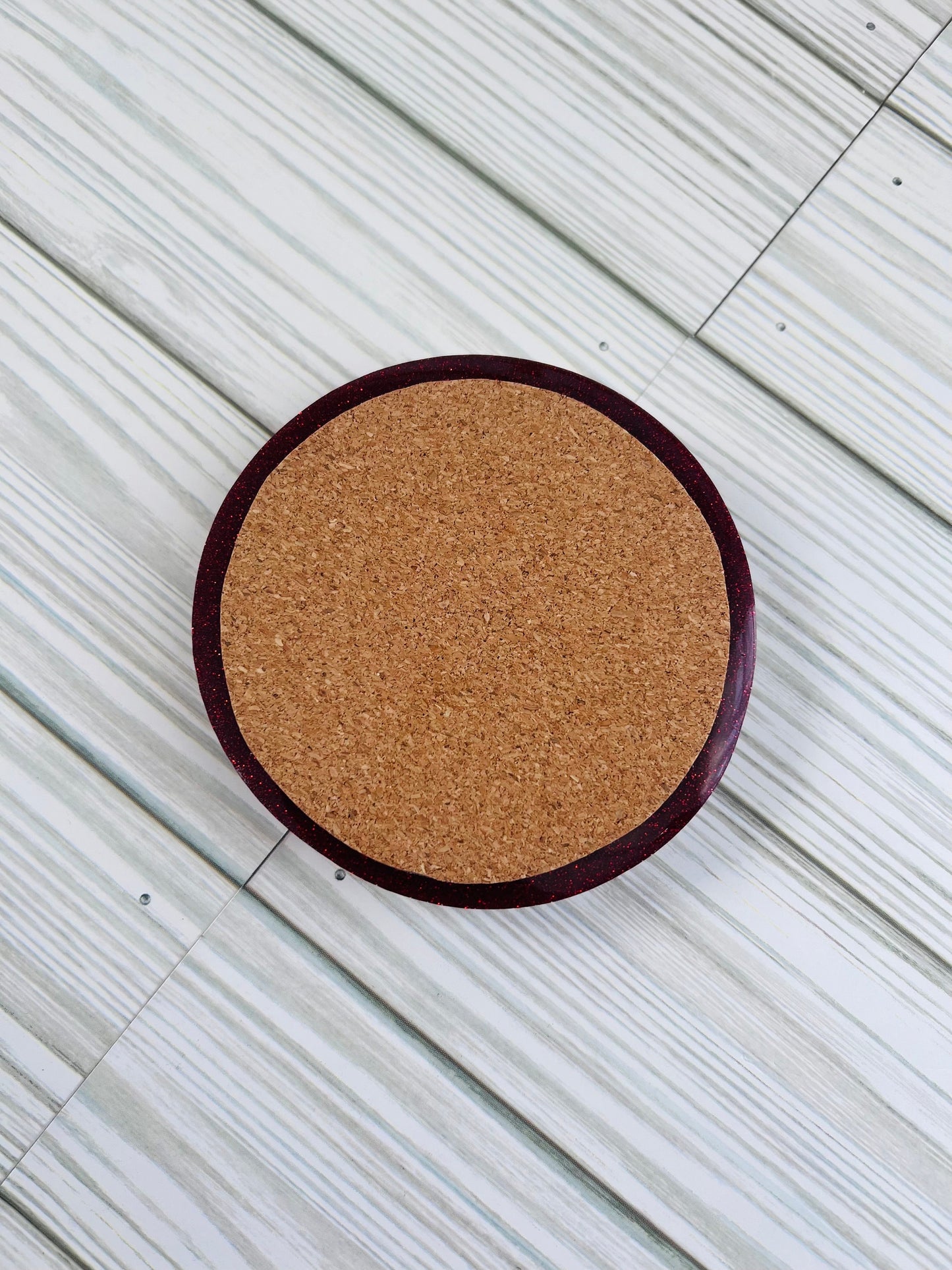 Personalized Teacher Glitter Coaster: Crayon & Pencil Design by Lina Loves Two, handmade in Los Angeles CA