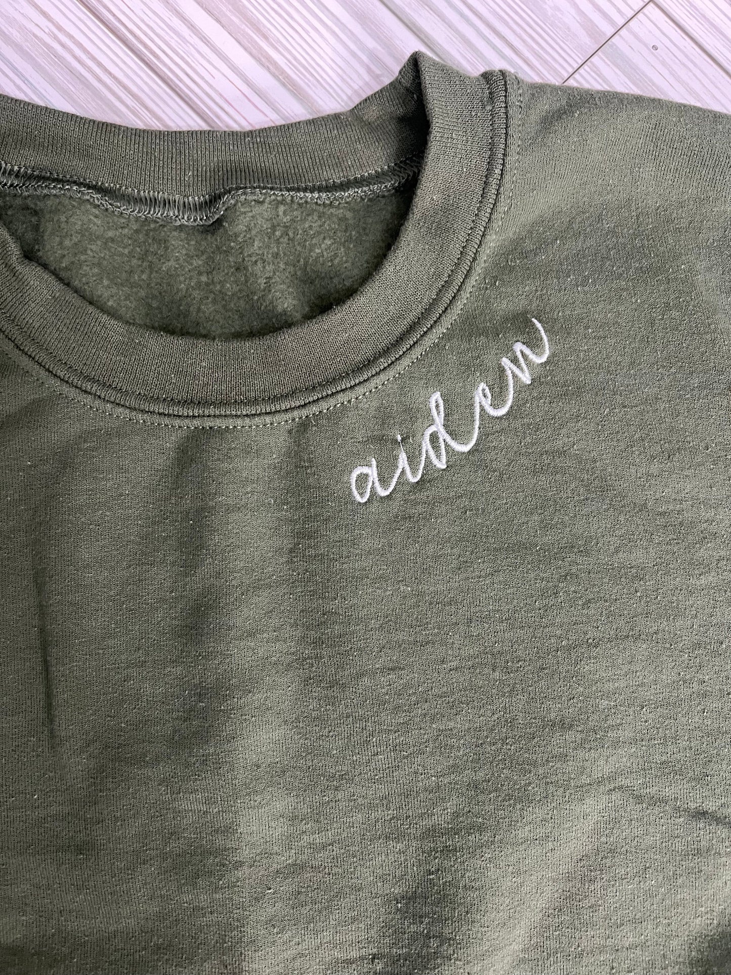 Name Script Embroidered Sweatshirt | Custom Crewneck Sweatshirt | Script Name