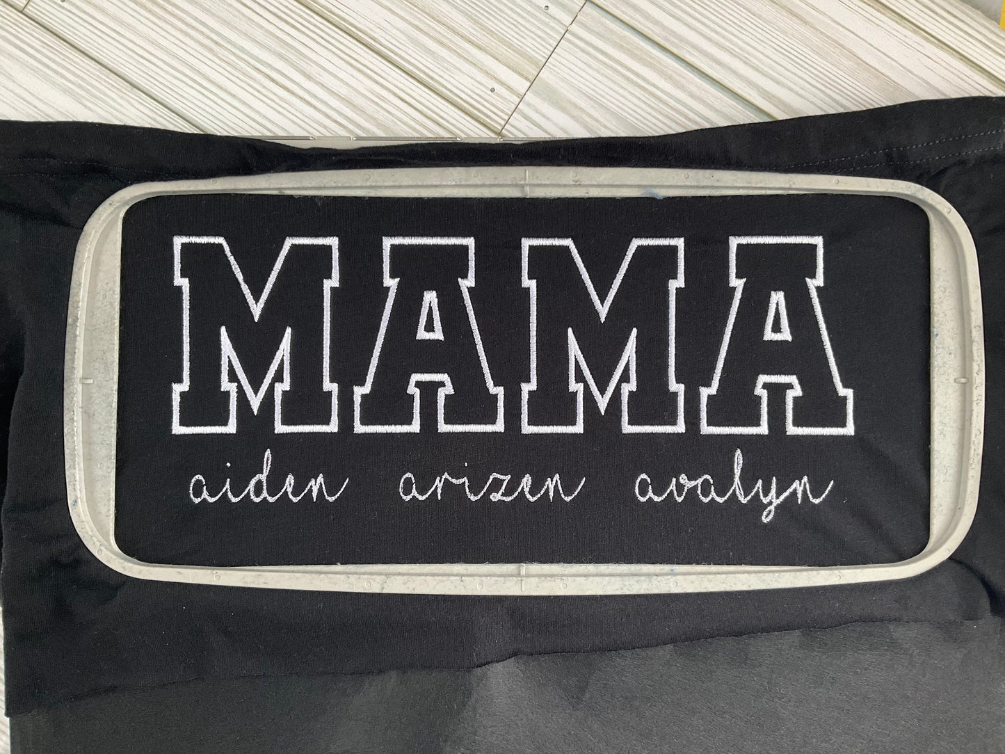 Cherished Moments: MAMA Personalized Embroidered Tee with Kids' Names - Custom Mom Appreciation Shirt