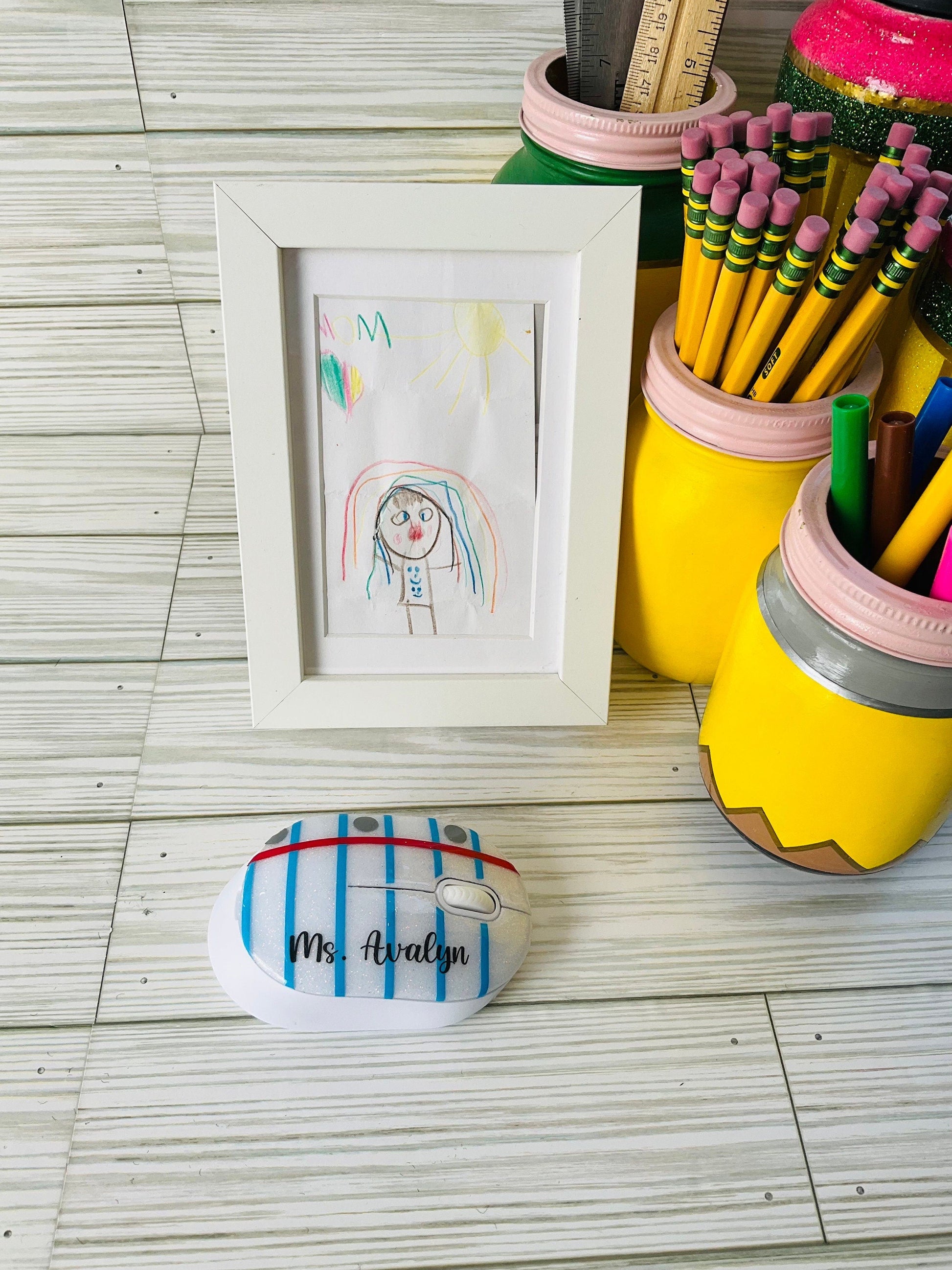 Notebook Wireless Mouse | Teacher Gifts | Notebook Glitter Wireless Mouse | Unique Wireless Mouse for Teachers by Lina Loves Two, handmade in Los Angeles CA