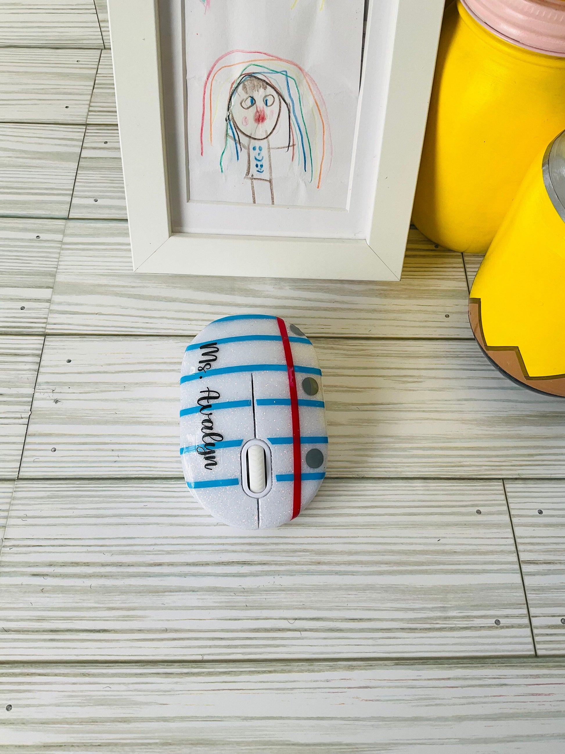 Notebook Wireless Mouse | Teacher Gifts | Notebook Glitter Wireless Mouse | Unique Wireless Mouse for Teachers by Lina Loves Two, handmade in Los Angeles CA