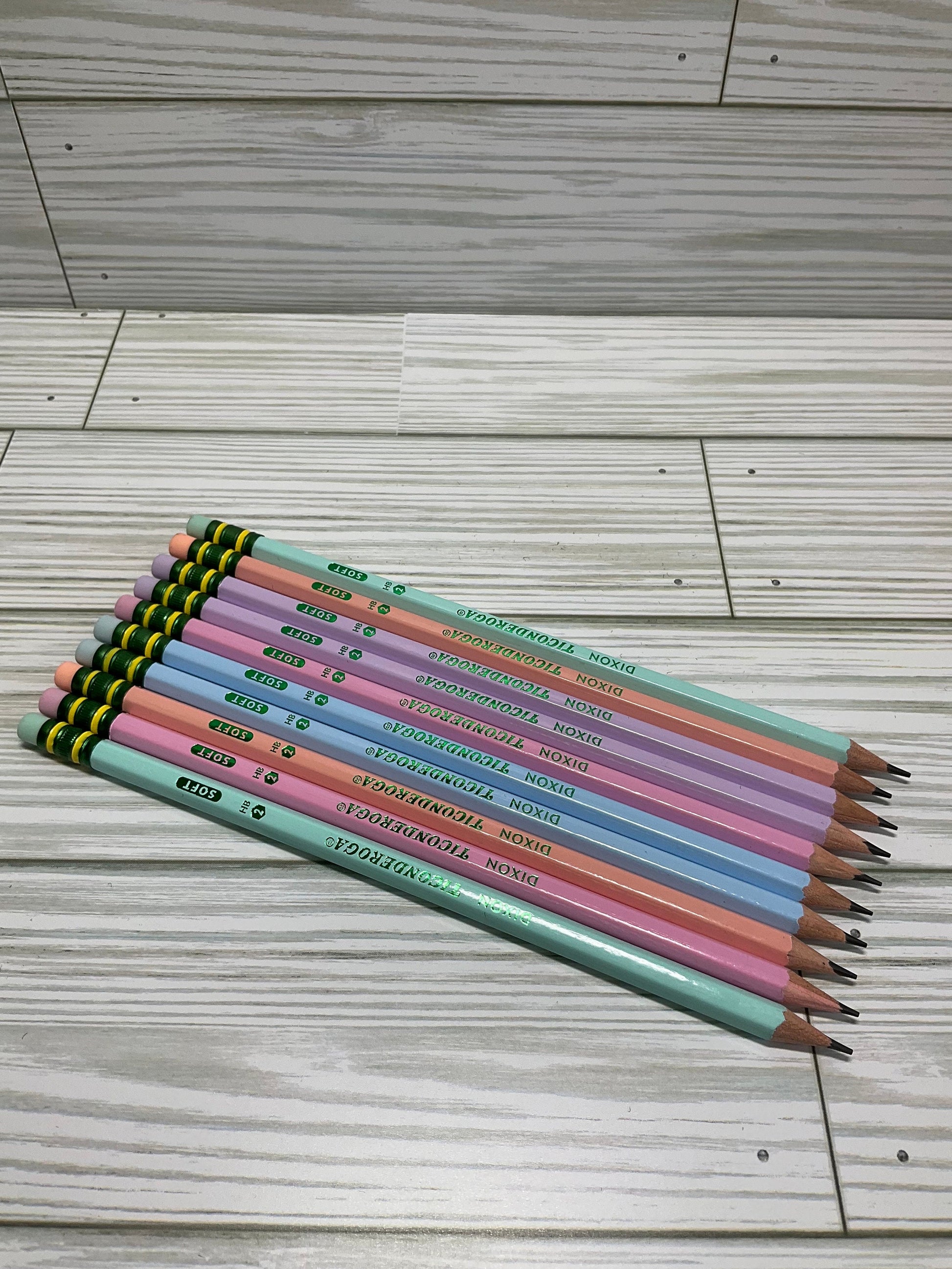 Personalized Ticonderoga Pencils: Engraved School Supplies (Set of 10) by Lina Loves Two, handmade in Los Angeles CA