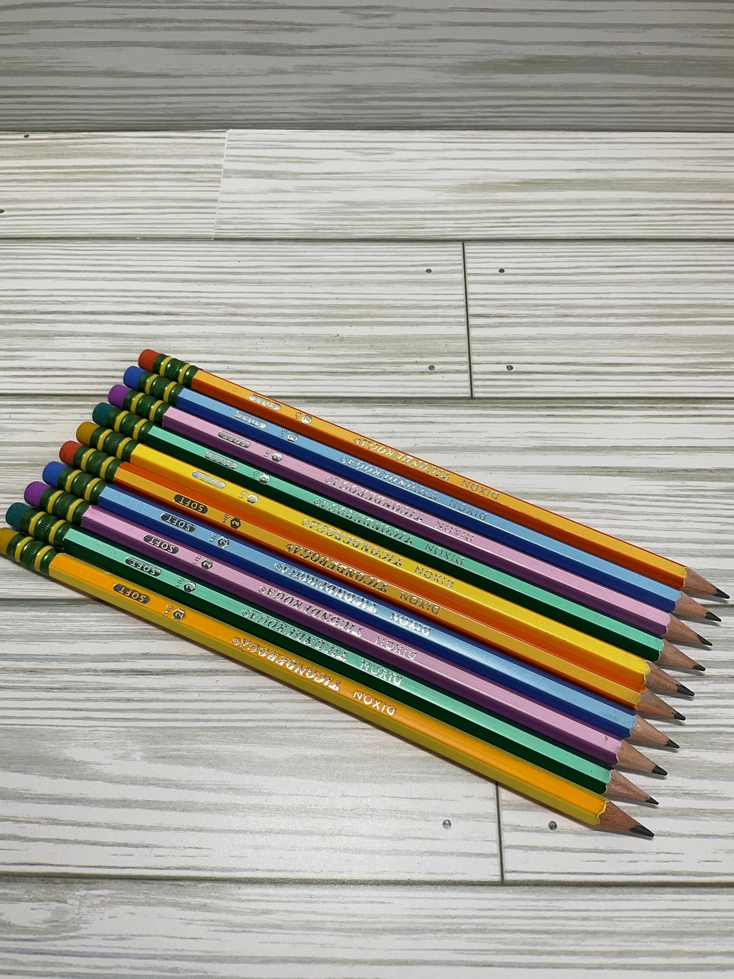 Personalized Ticonderoga Pencils: Engraved School Supplies (Set of 10) by Lina Loves Two, handmade in Los Angeles CA