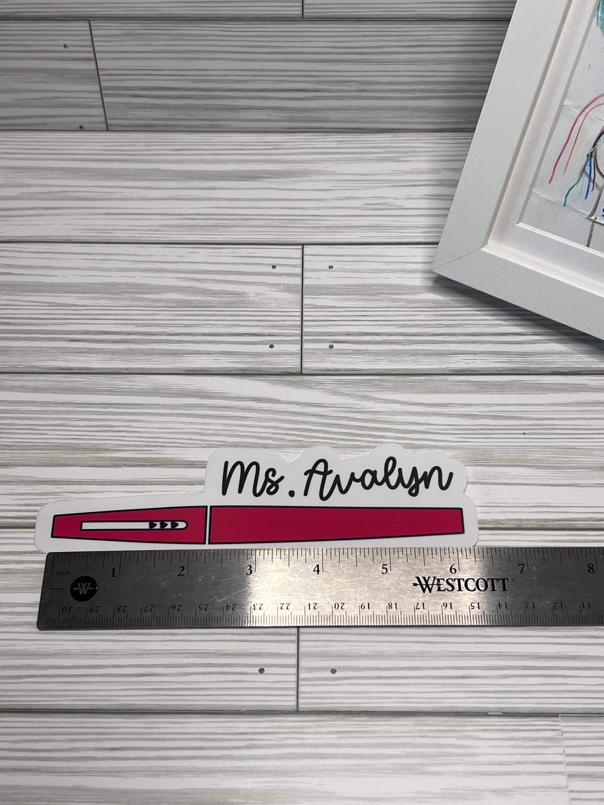 Custom Flair Pen Stickers – Personalized Teacher Gift Stickers by Lina Loves Two, handmade in Los Angeles CA