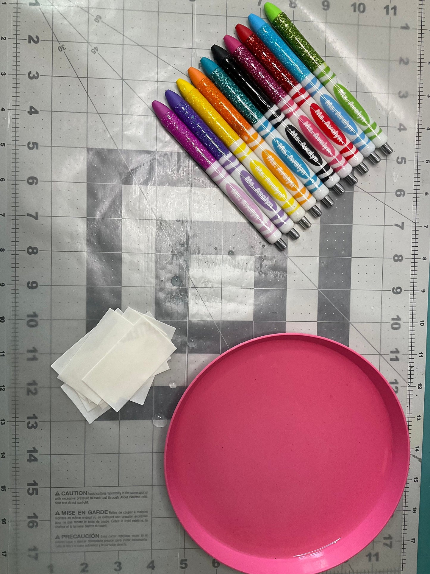 Glitter Color Personalized Teacher Pens: Unique Appreciation Gift (Set of 10) by Lina Loves Two, handmade in Los Angeles CA