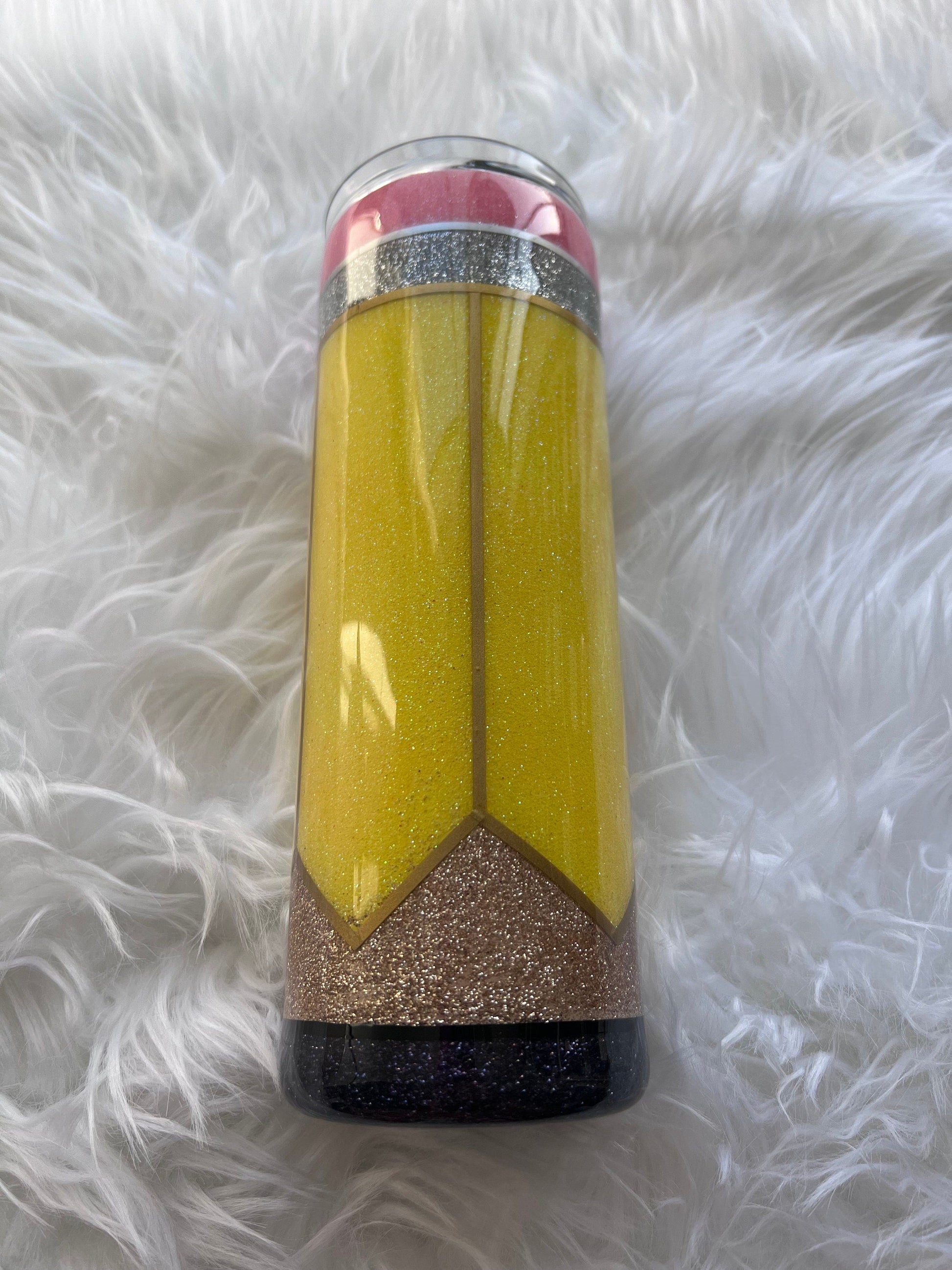 Teacher Tumbler: Stainless Steel Pencil & Notebook Design (20 oz) by Lina Loves Two, handmade in Los Angeles CA