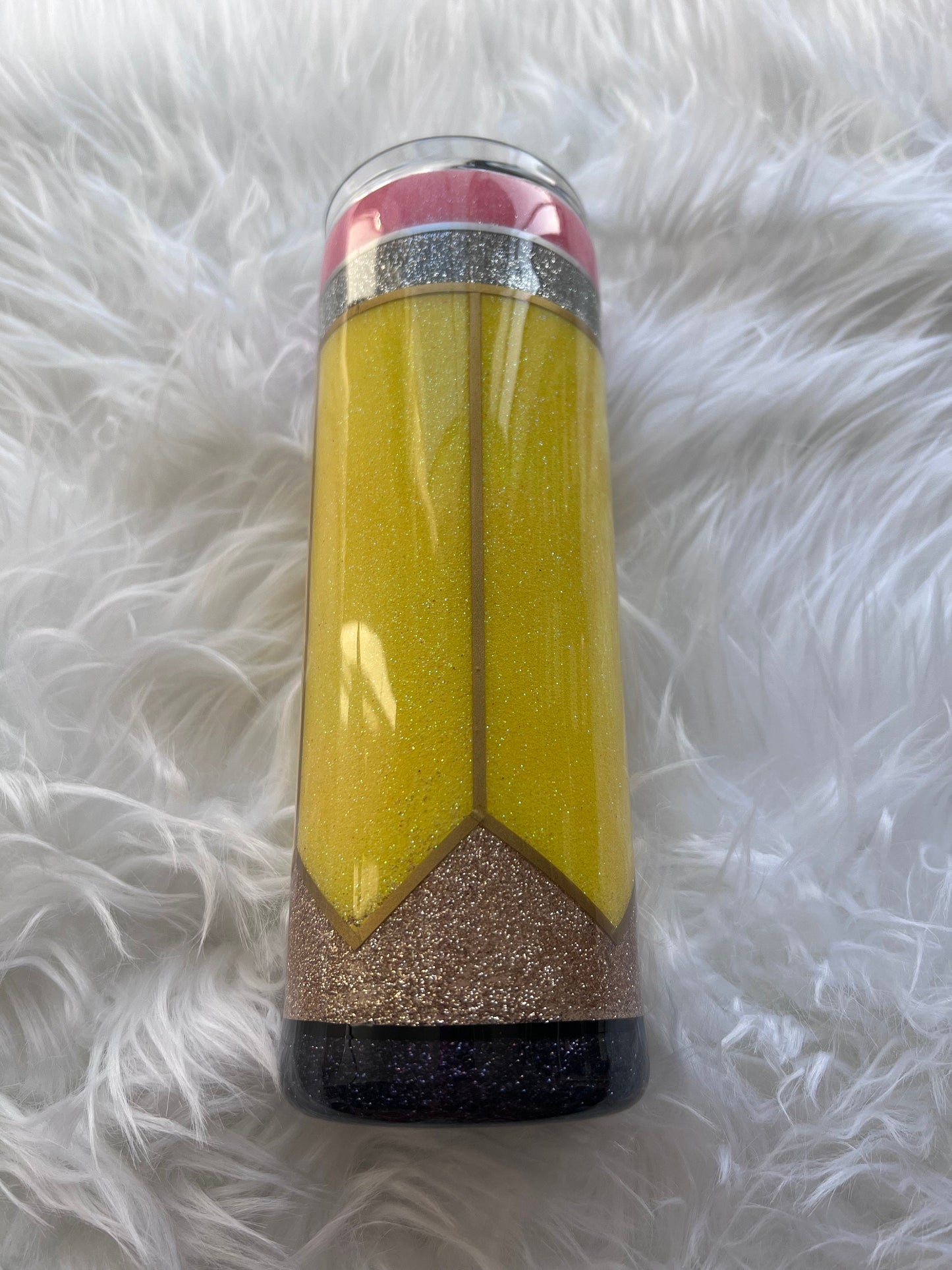 Teacher Tumbler: Stainless Steel Pencil & Notebook Design (20 oz) by Lina Loves Two, handmade in Los Angeles CA