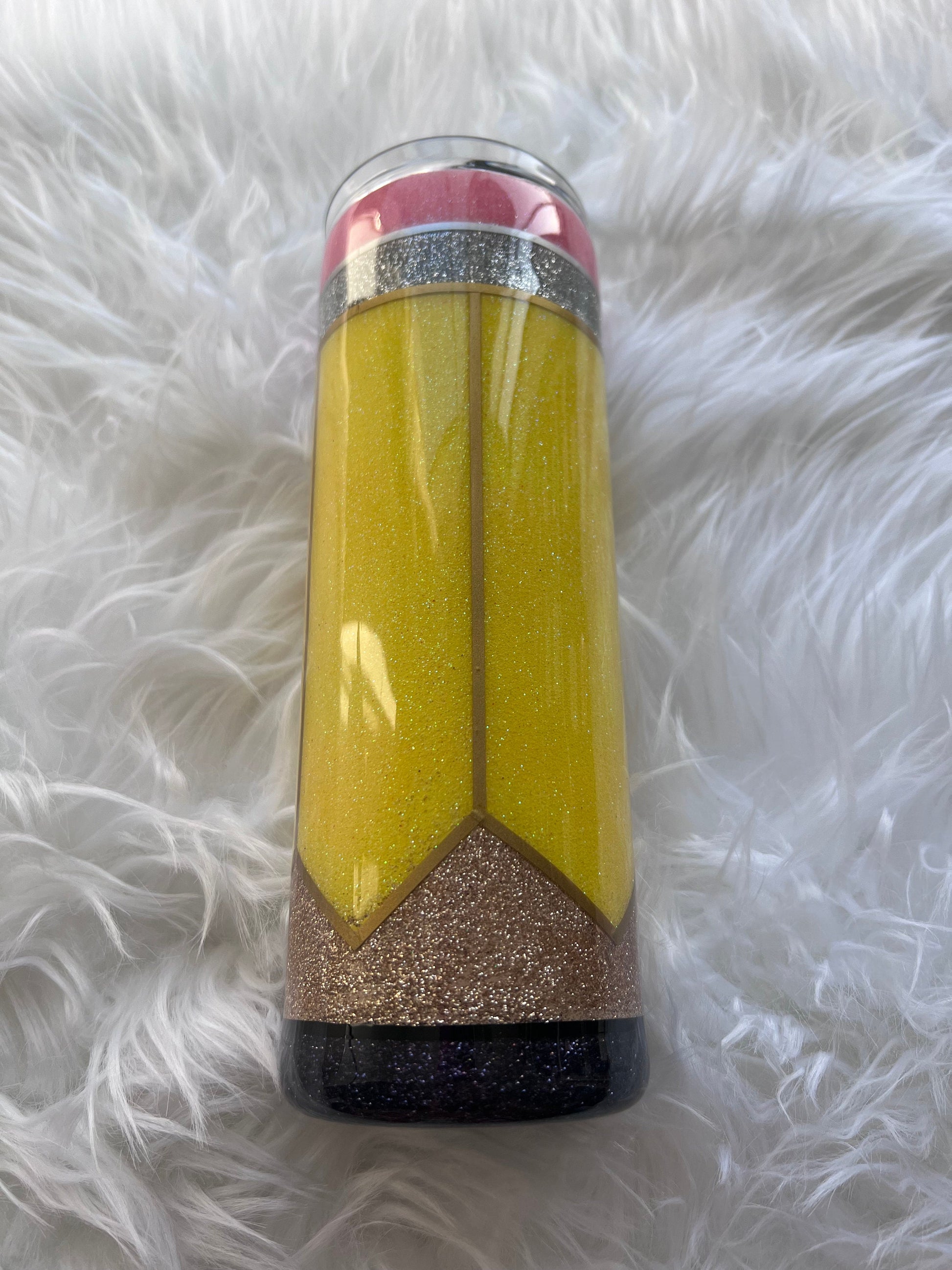 Teacher Tumbler: Stainless Steel Pencil & Notebook Design (20 oz) by Lina Loves Two, handmade in Los Angeles CA