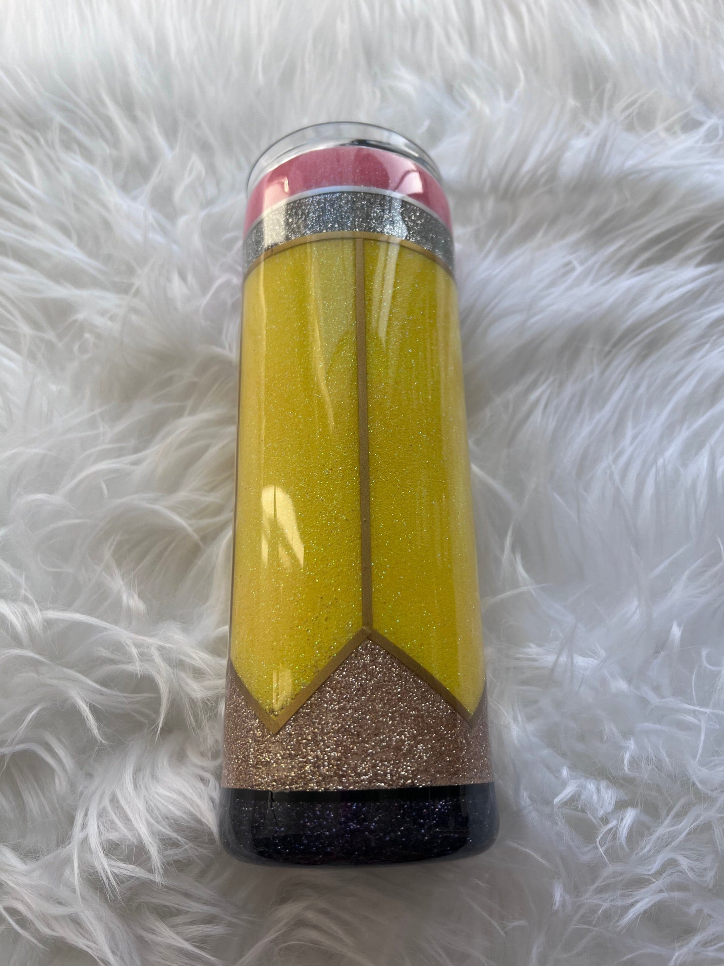 Teacher Tumbler: Stainless Steel Pencil & Notebook Design (20 oz) by Lina Loves Two, handmade in Los Angeles CA