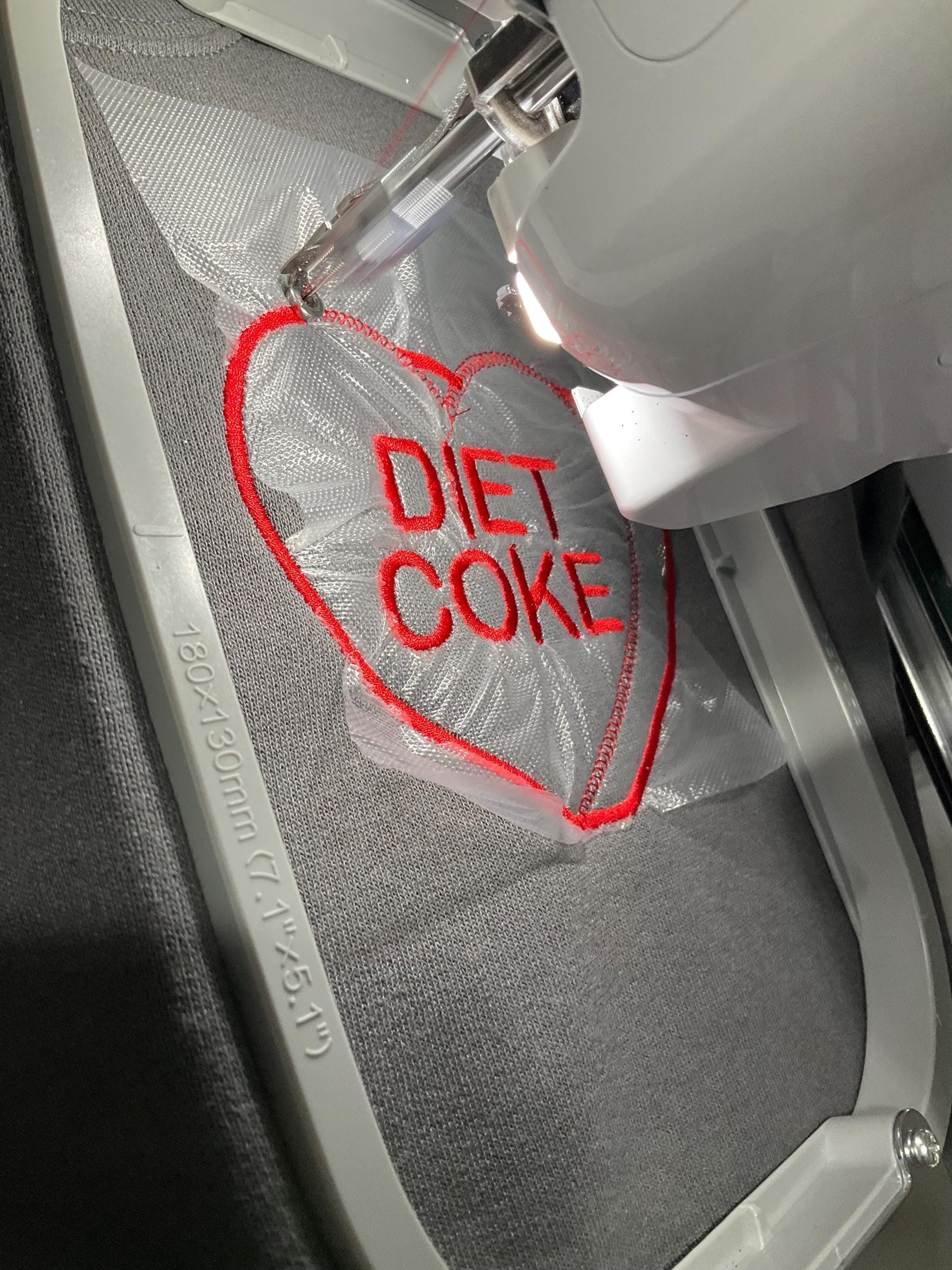 Custom Embroidered Candy Heart Sweatshirt: Personalized Valentine Gift by Lina Loves Two, handmade in Los Angeles CA