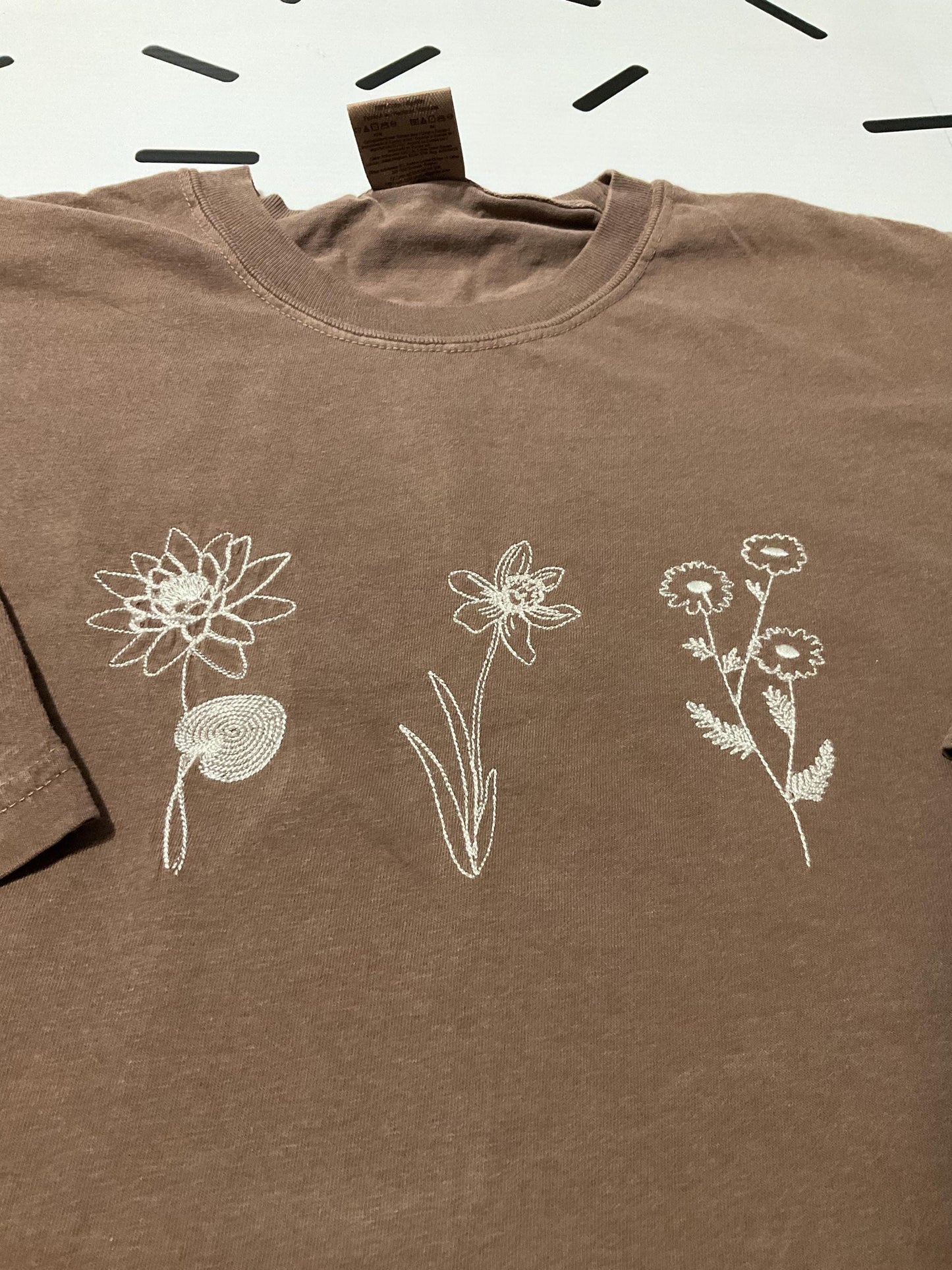 Custom Embroidered Birth Month Flower Sweatshirt: Personalized Birthday Gift by Lina Loves Two, handmade in Los Angeles CA