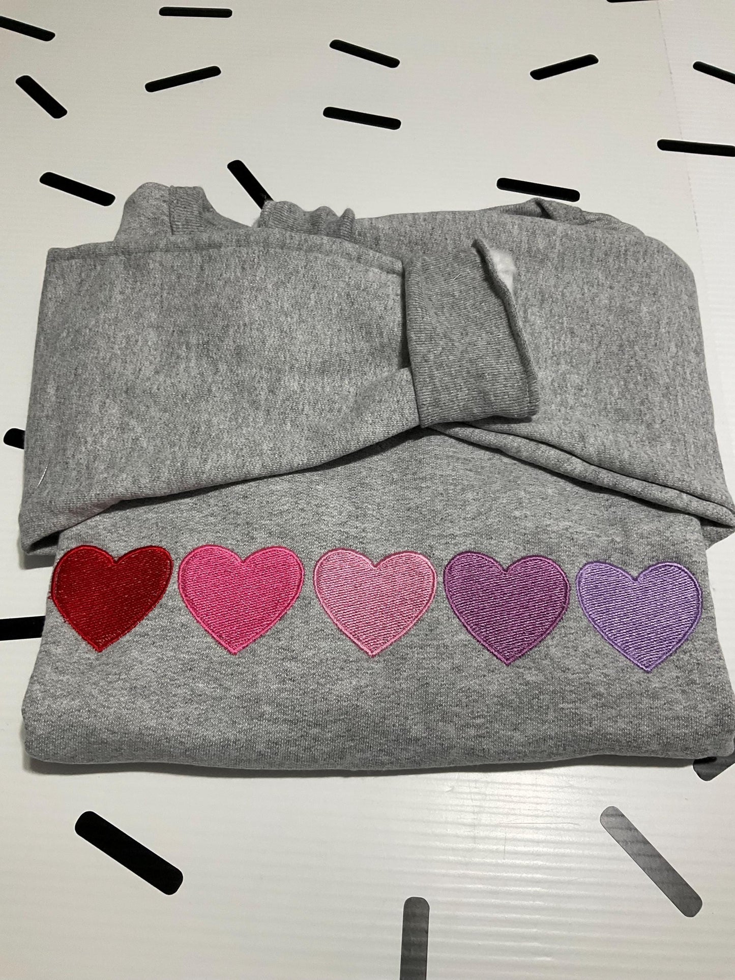 Embroidered Valentine Heart Sweatshirt | Hearts Sweatshirt | Cute Valentine Sweatshirts | Valentine Sweatshirts | Valentine Gift for Her by Lina Loves Two, handmade in Los Angeles CA