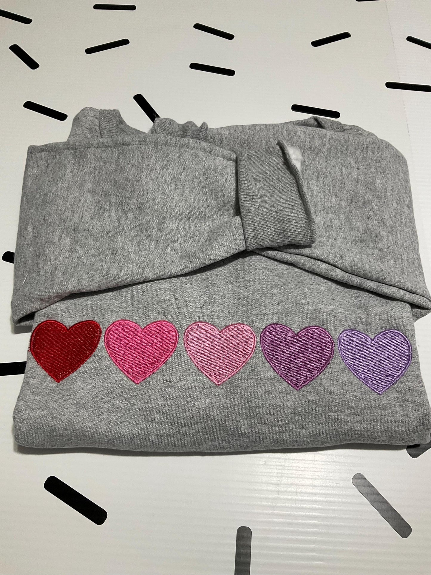 Embroidered Valentine Heart Sweatshirt | Hearts Sweatshirt | Cute Valentine Sweatshirts | Valentine Sweatshirts | Valentine Gift for Her by Lina Loves Two, handmade in Los Angeles CA