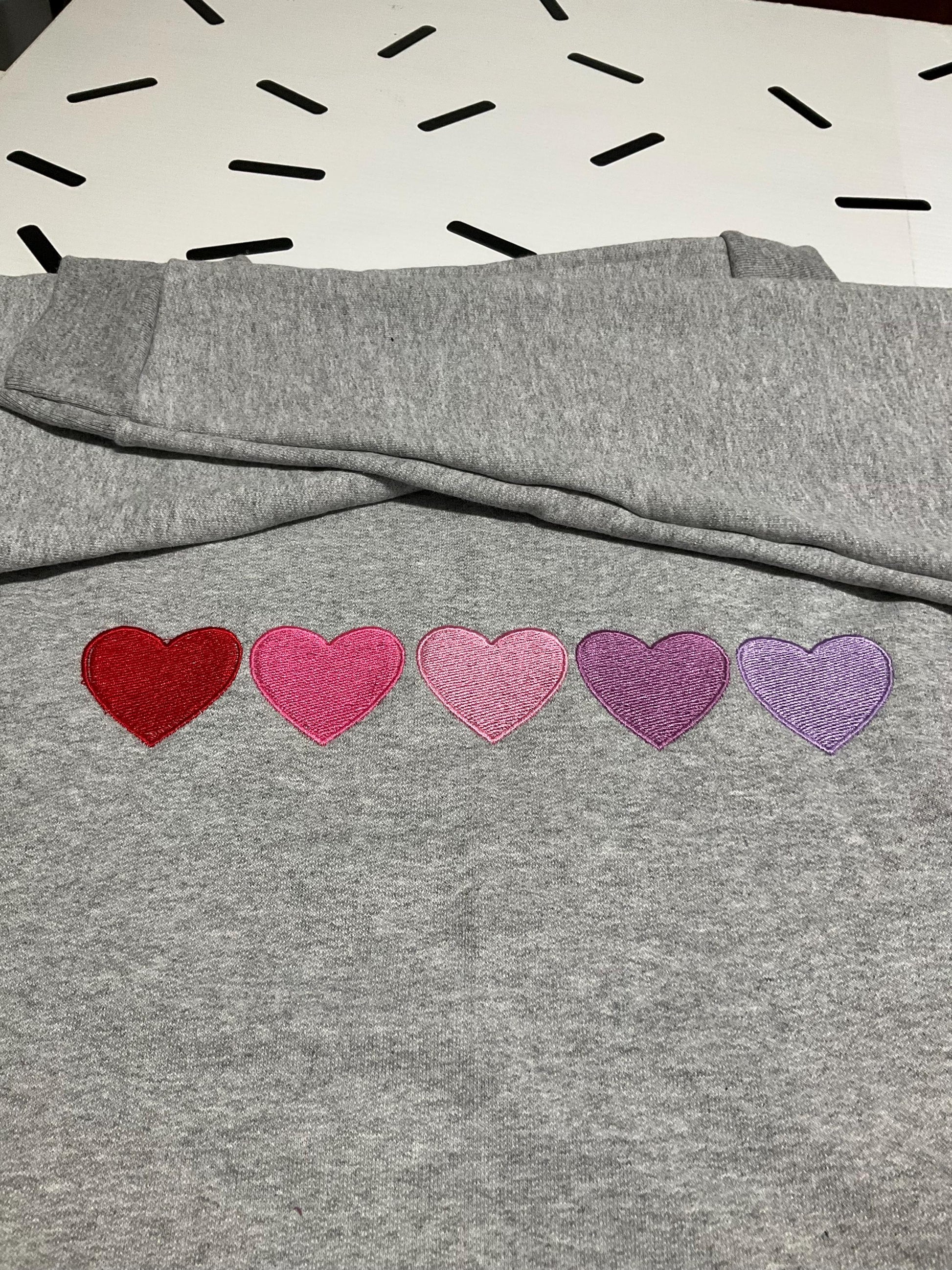Embroidered Valentine Heart Sweatshirt | Hearts Sweatshirt | Cute Valentine Sweatshirts | Valentine Sweatshirts | Valentine Gift for Her by Lina Loves Two, handmade in Los Angeles CA