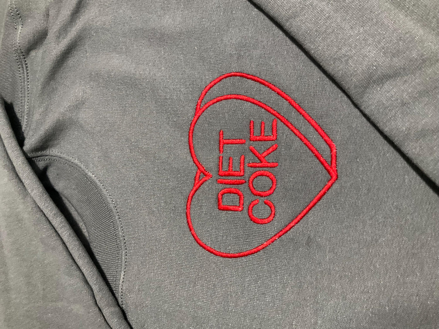 Custom Embroidered Candy Heart Sweatshirt: Personalized Valentine Gift